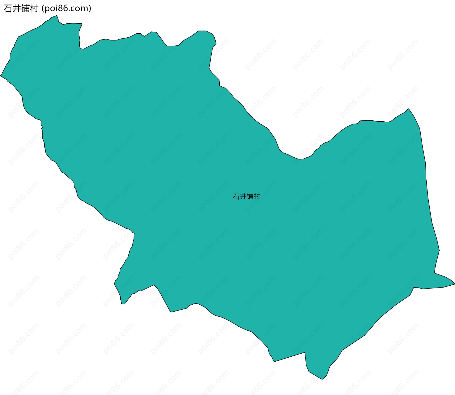 石井铺村边界地图