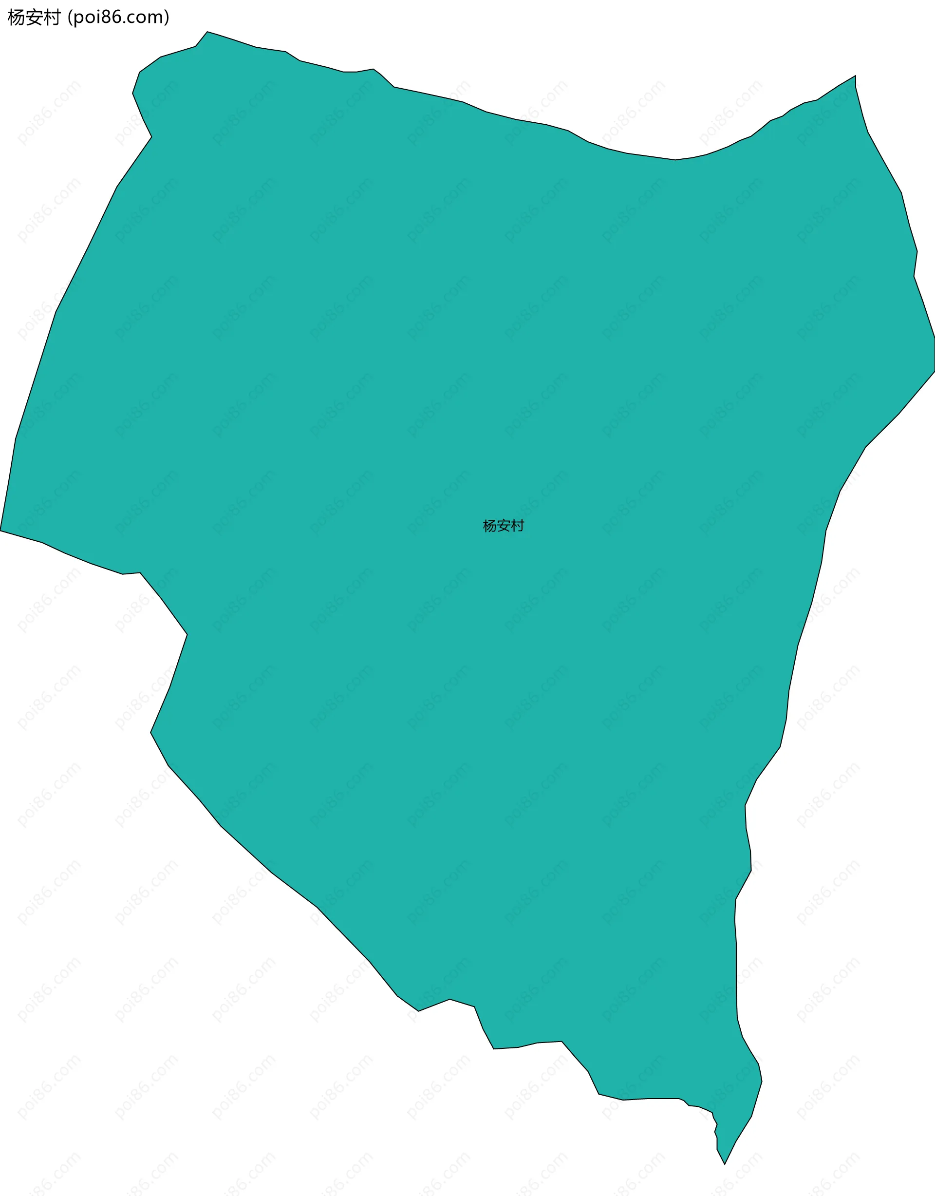 杨安村边界地图