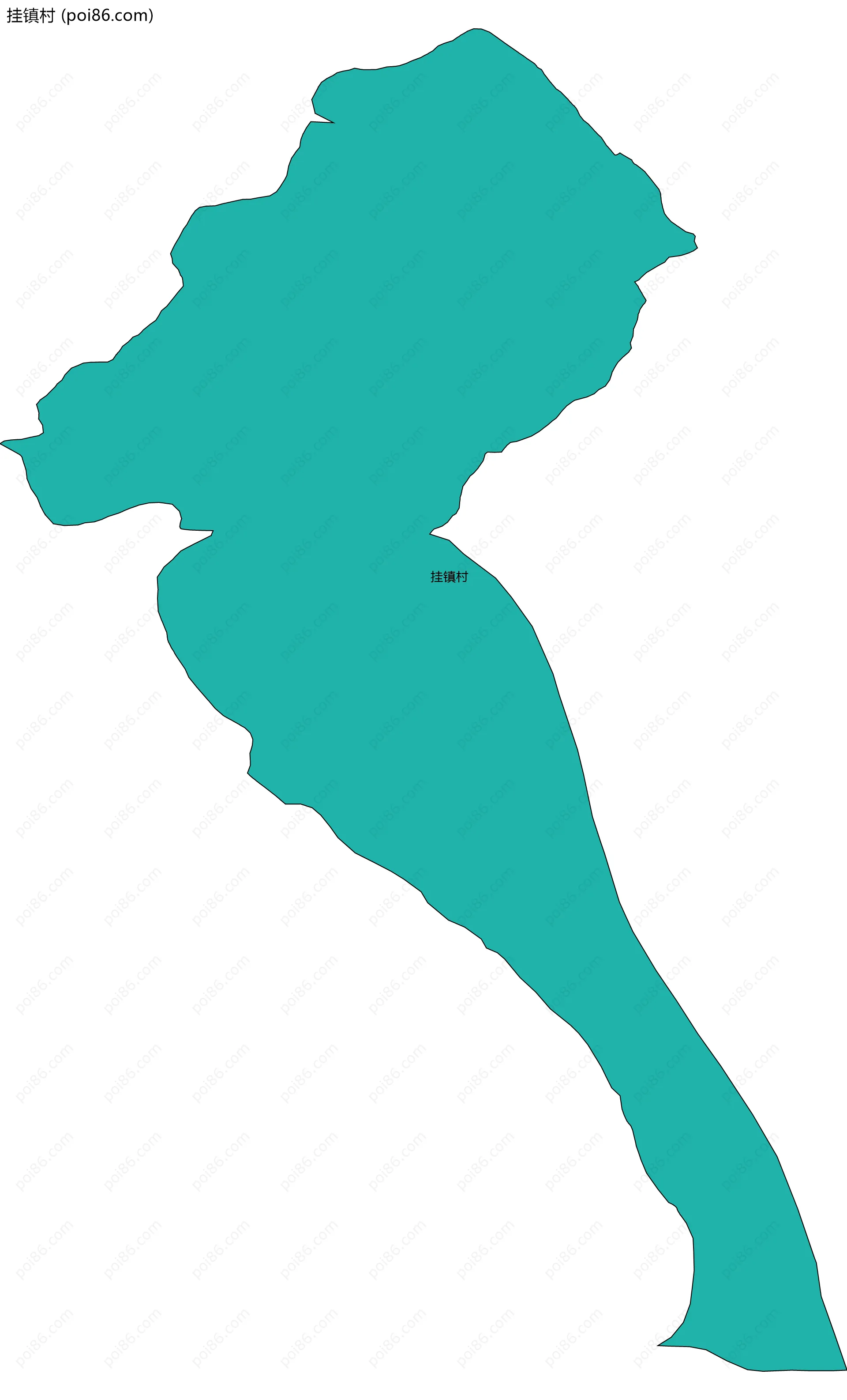 挂镇村边界地图