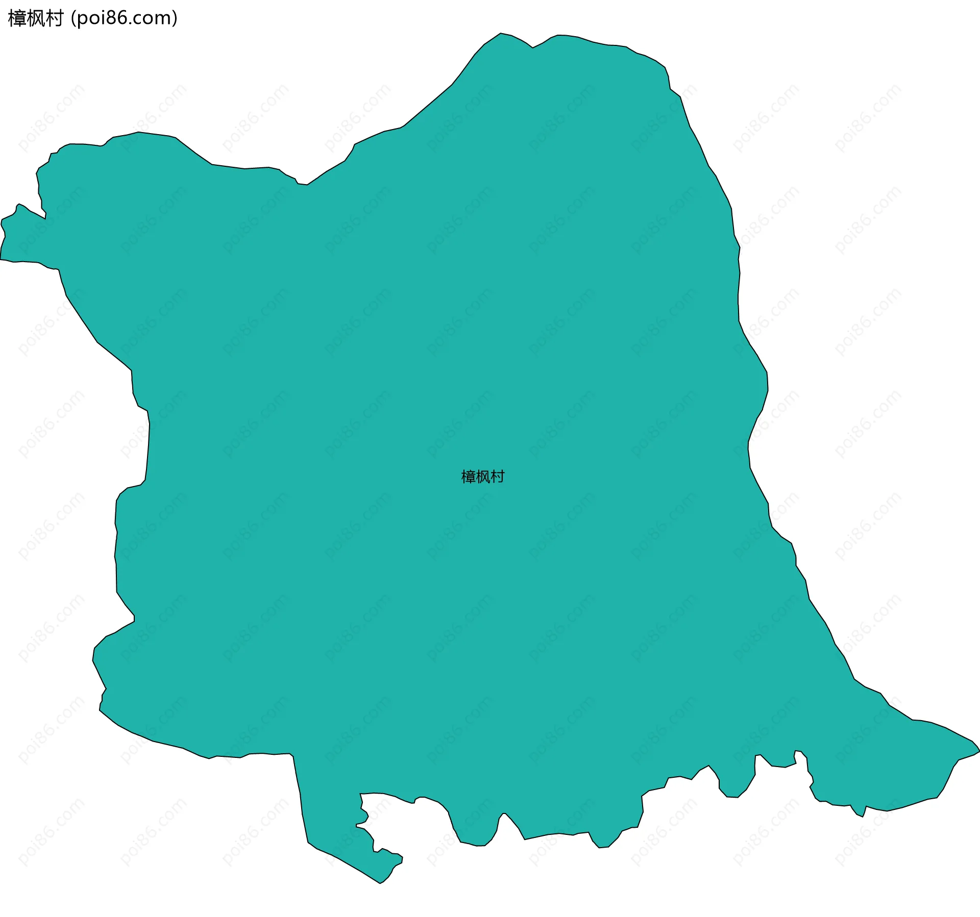 樟枫村边界地图