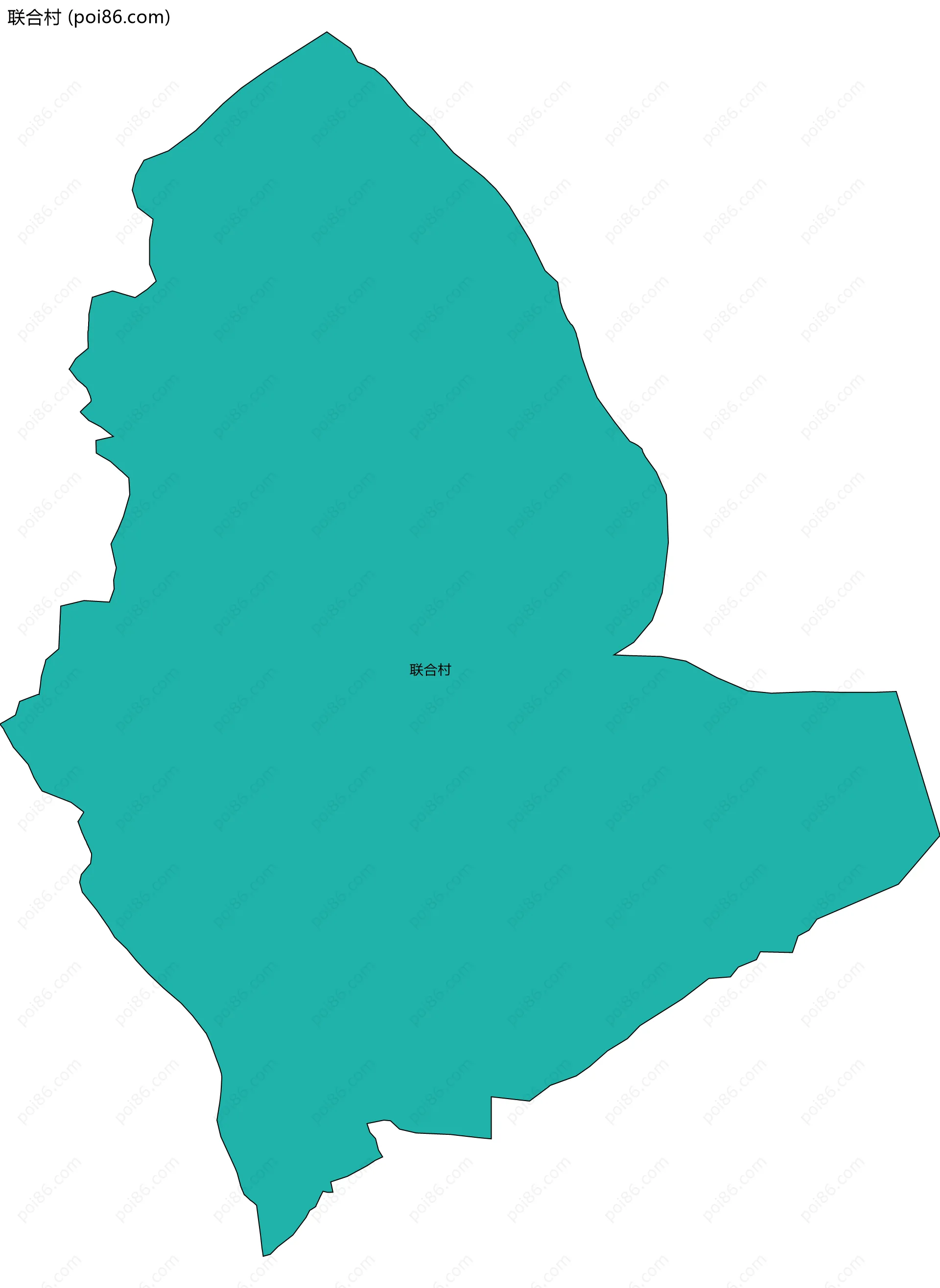 联合村边界地图