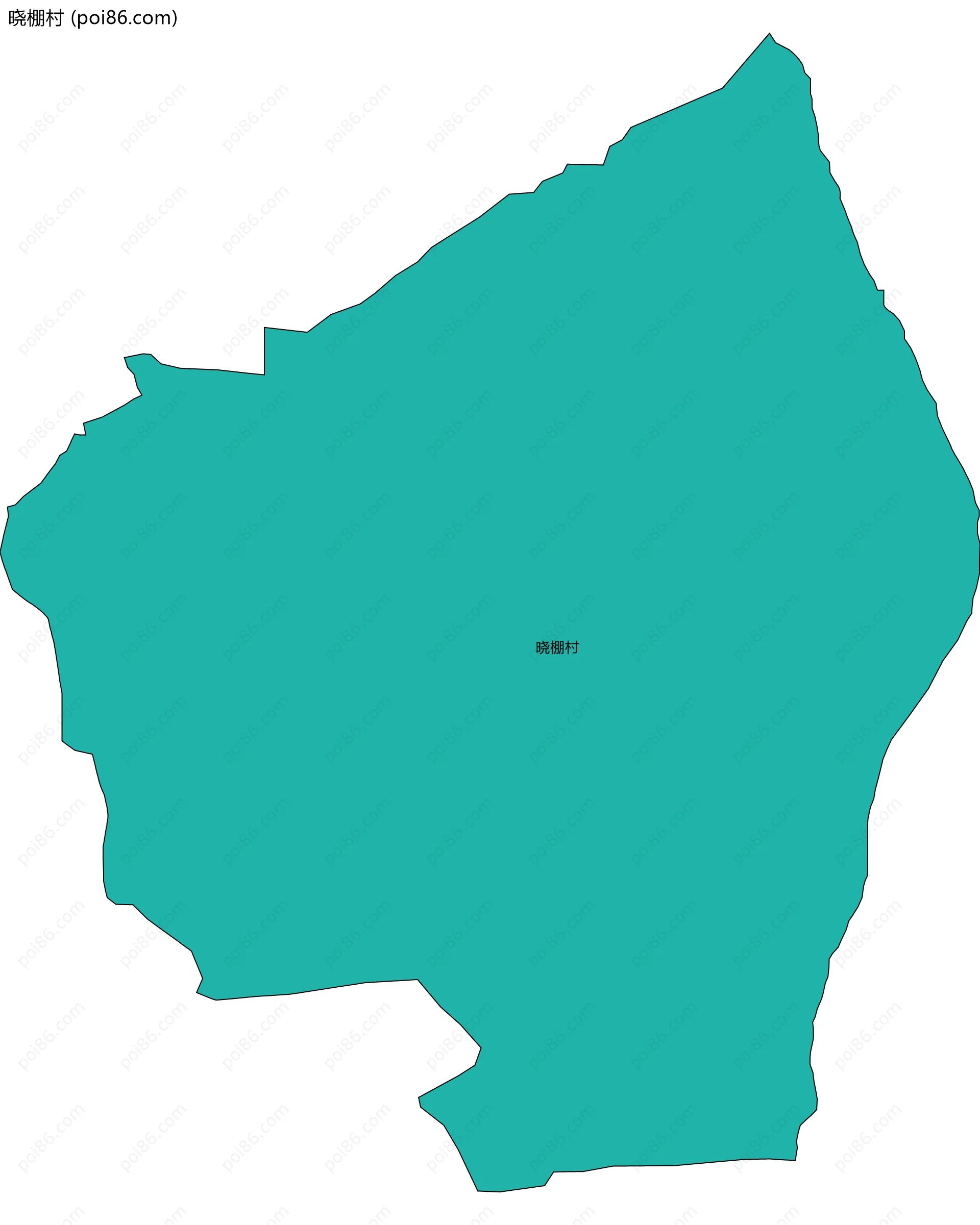 晓棚村边界地图