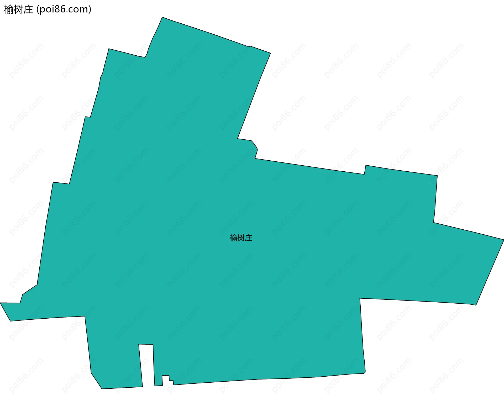 榆树庄边界地图