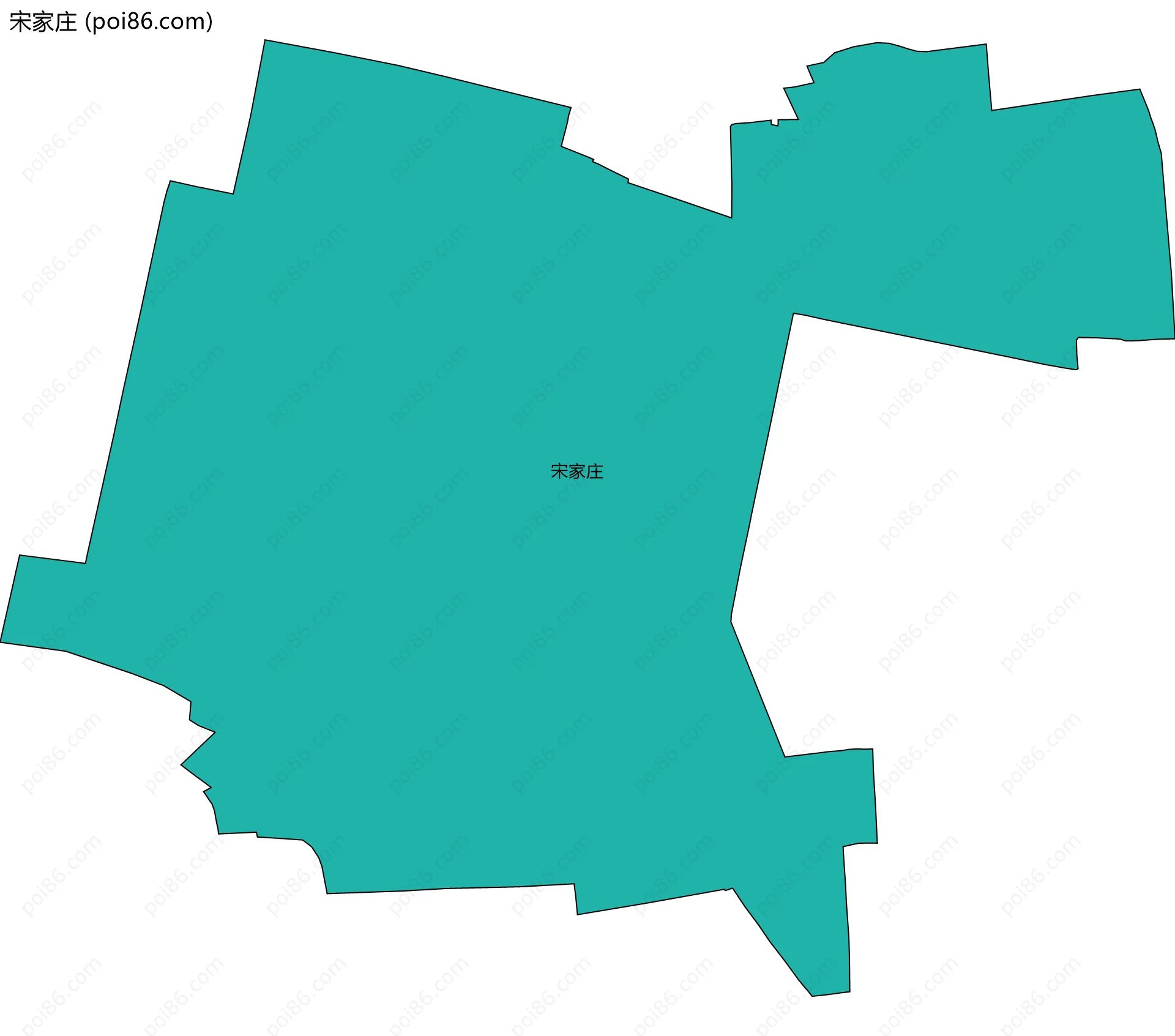 宋家庄边界地图