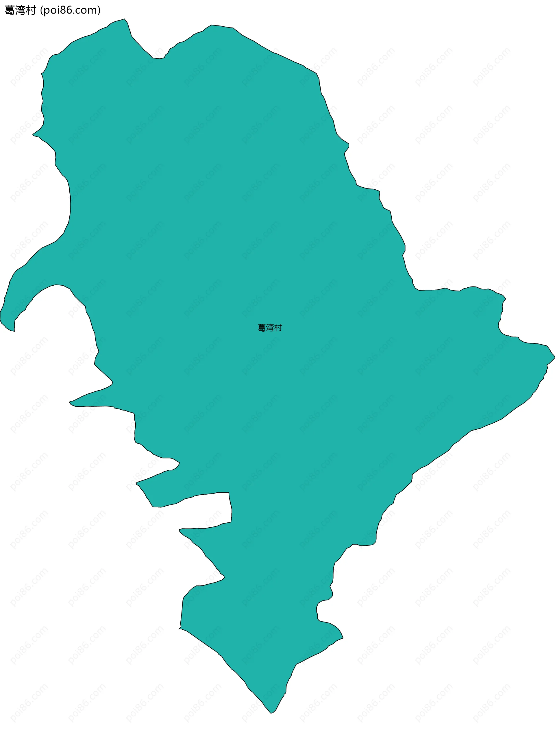 葛湾村边界地图