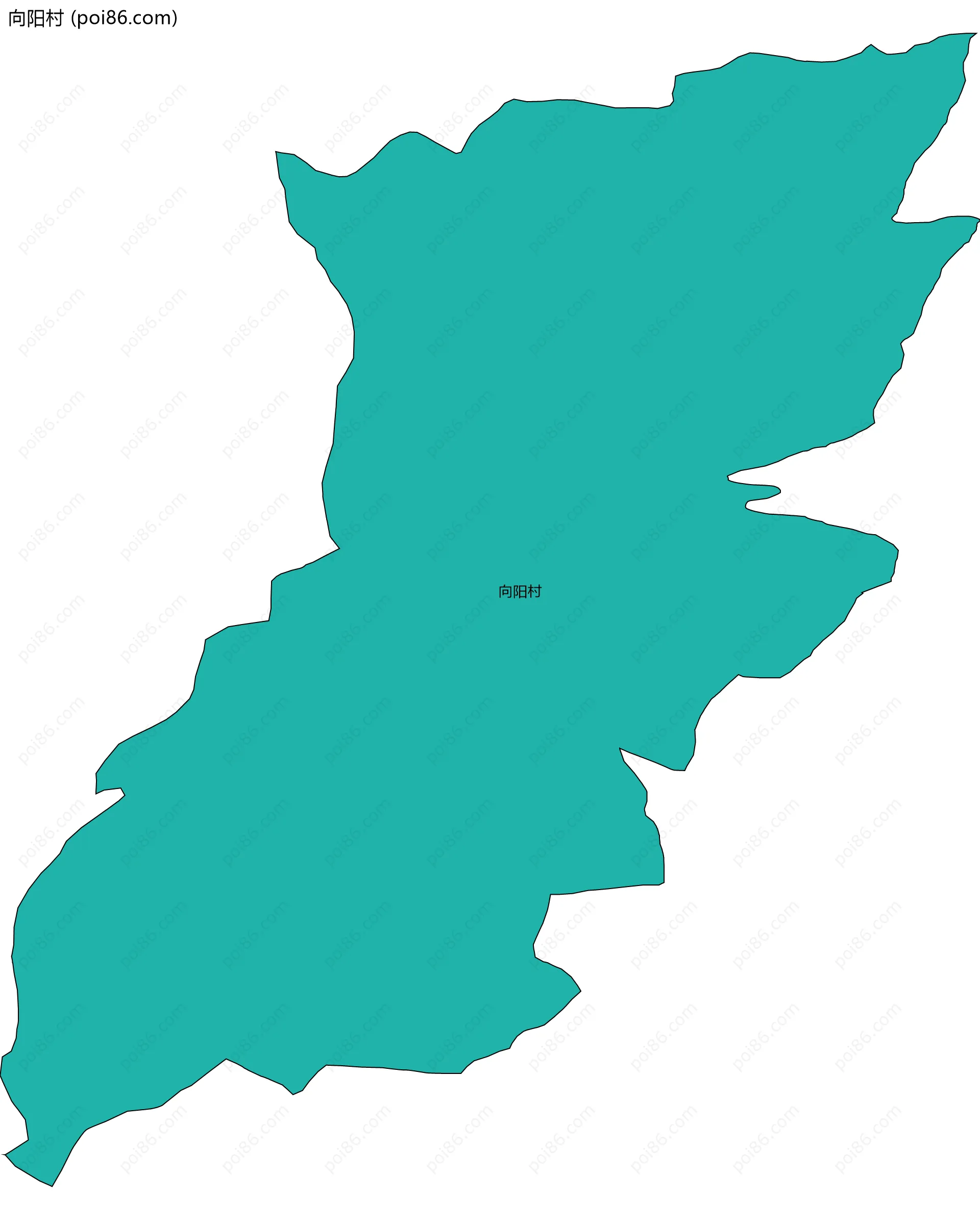 向阳村边界地图