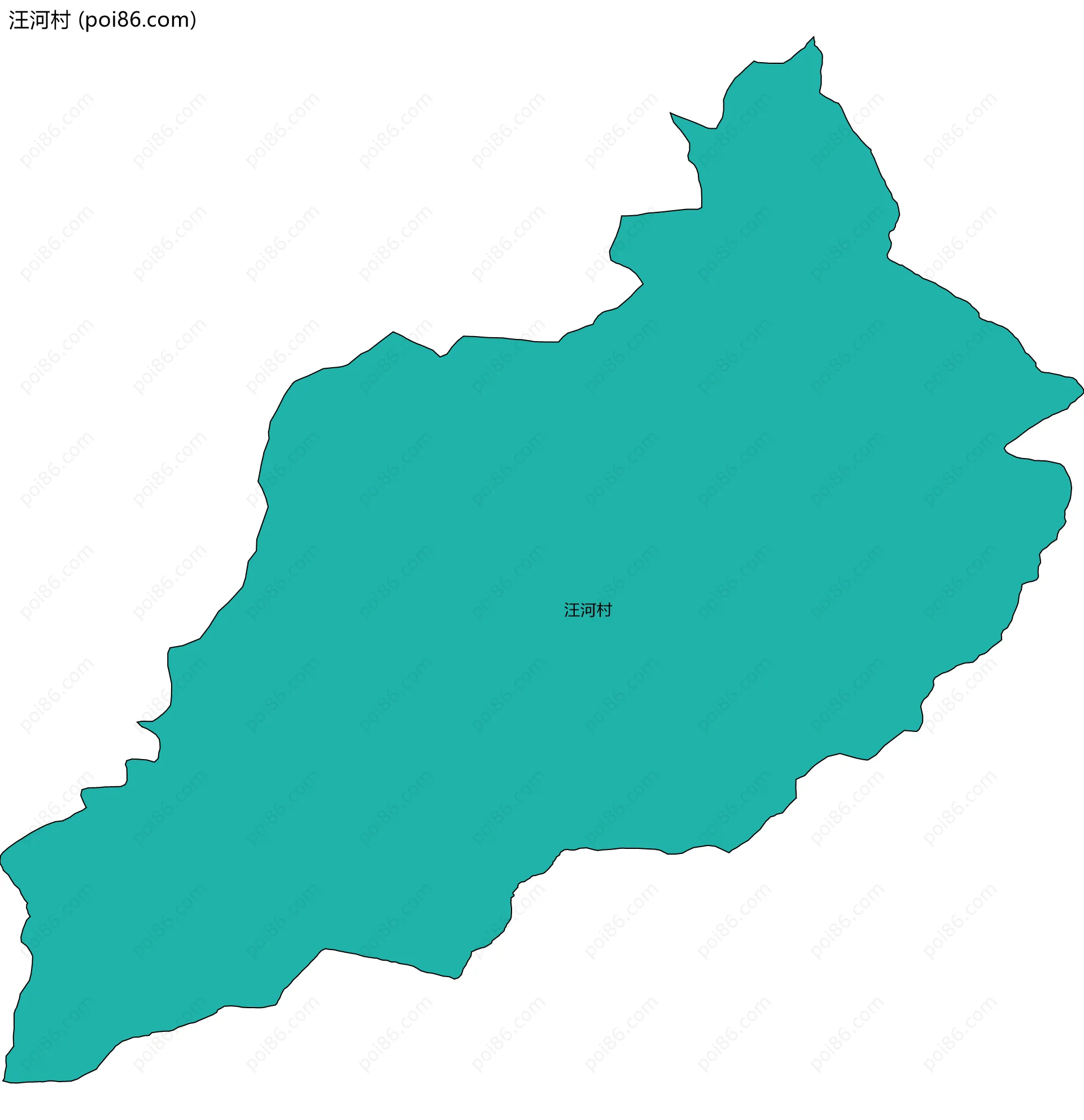 汪河村边界地图