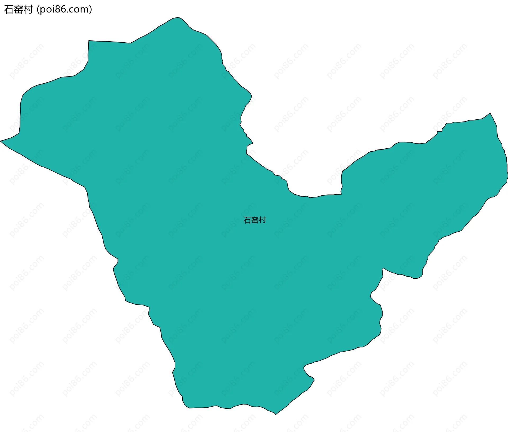 石窑村边界地图