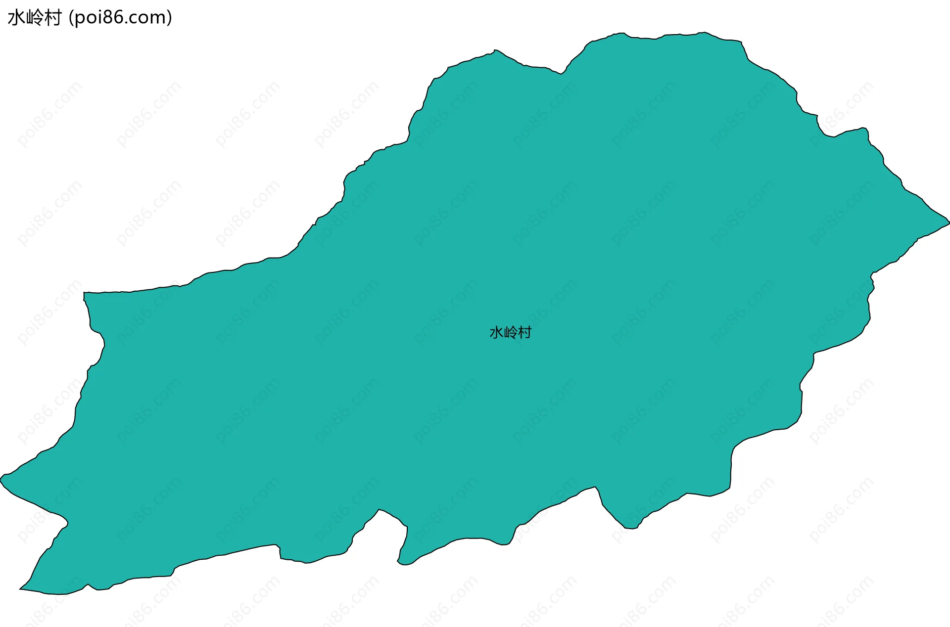 水岭村边界地图