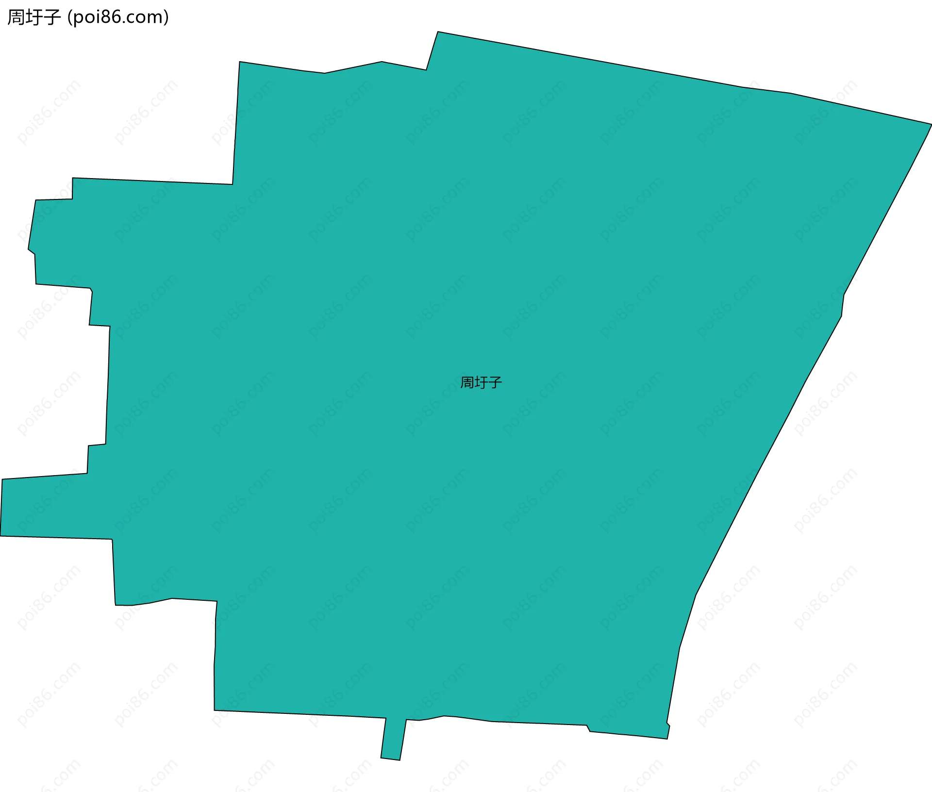 周圩子边界地图