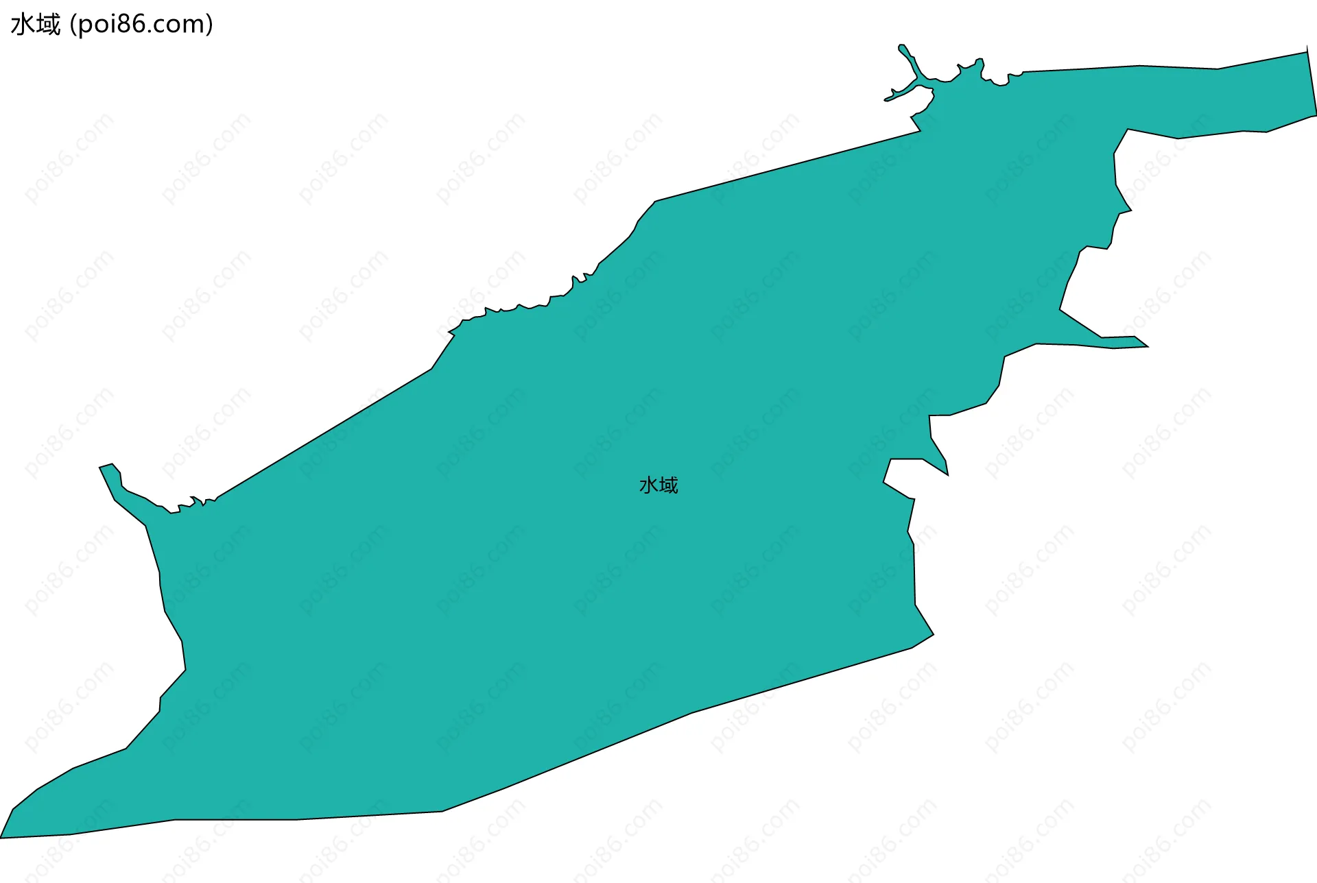 水域边界地图(五级行政区划)