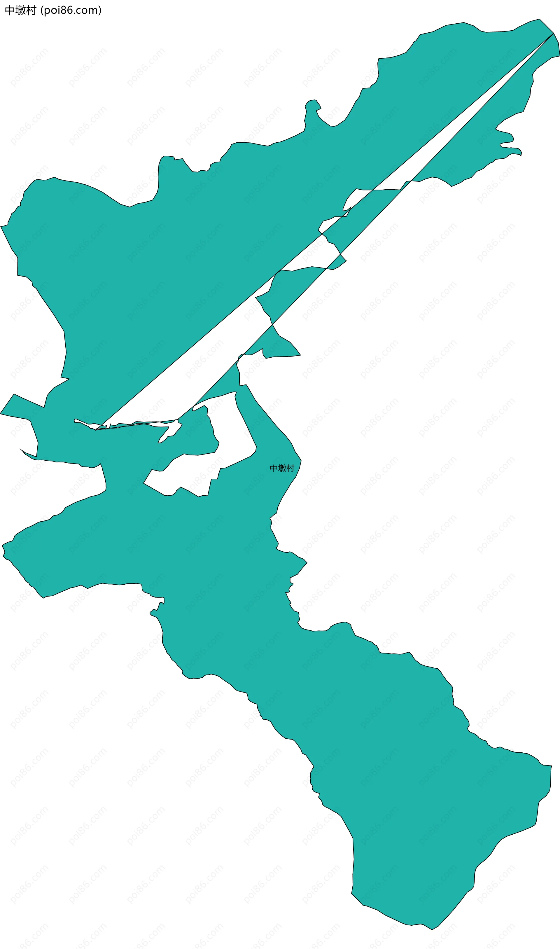 中墩村边界地图