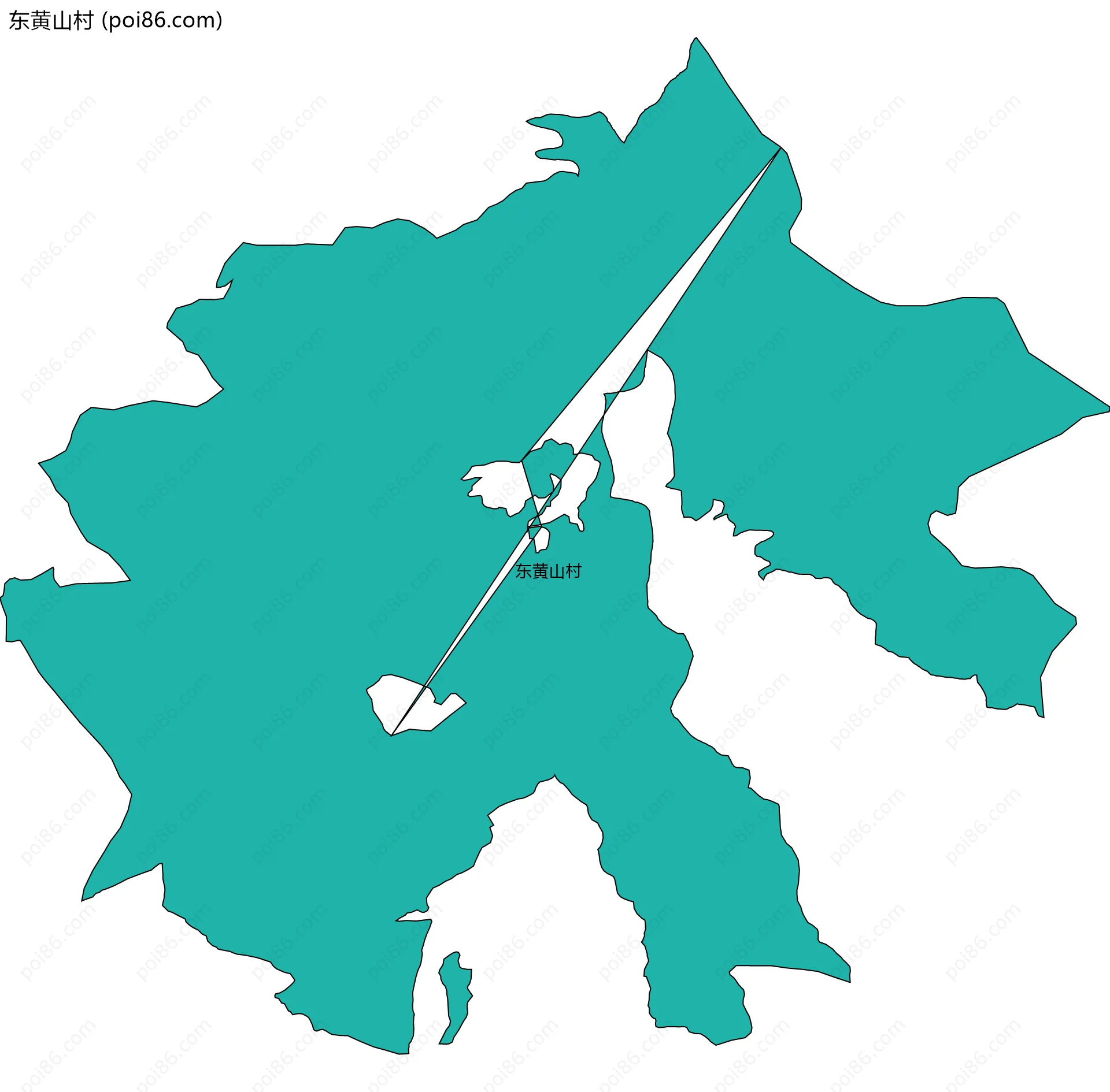 东黄山村边界地图