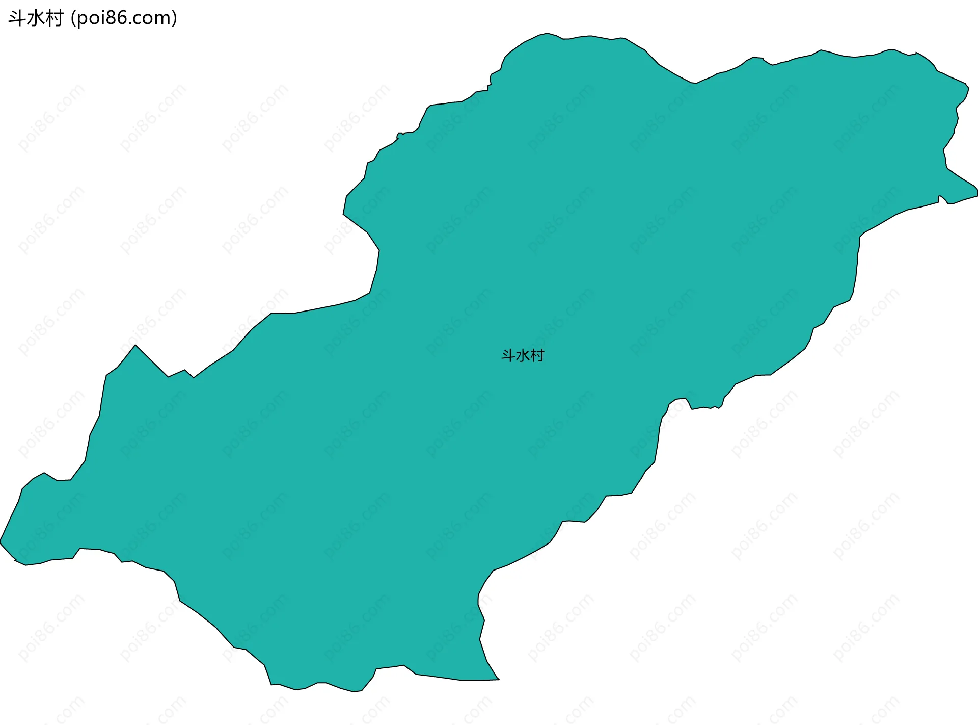 斗水村边界地图