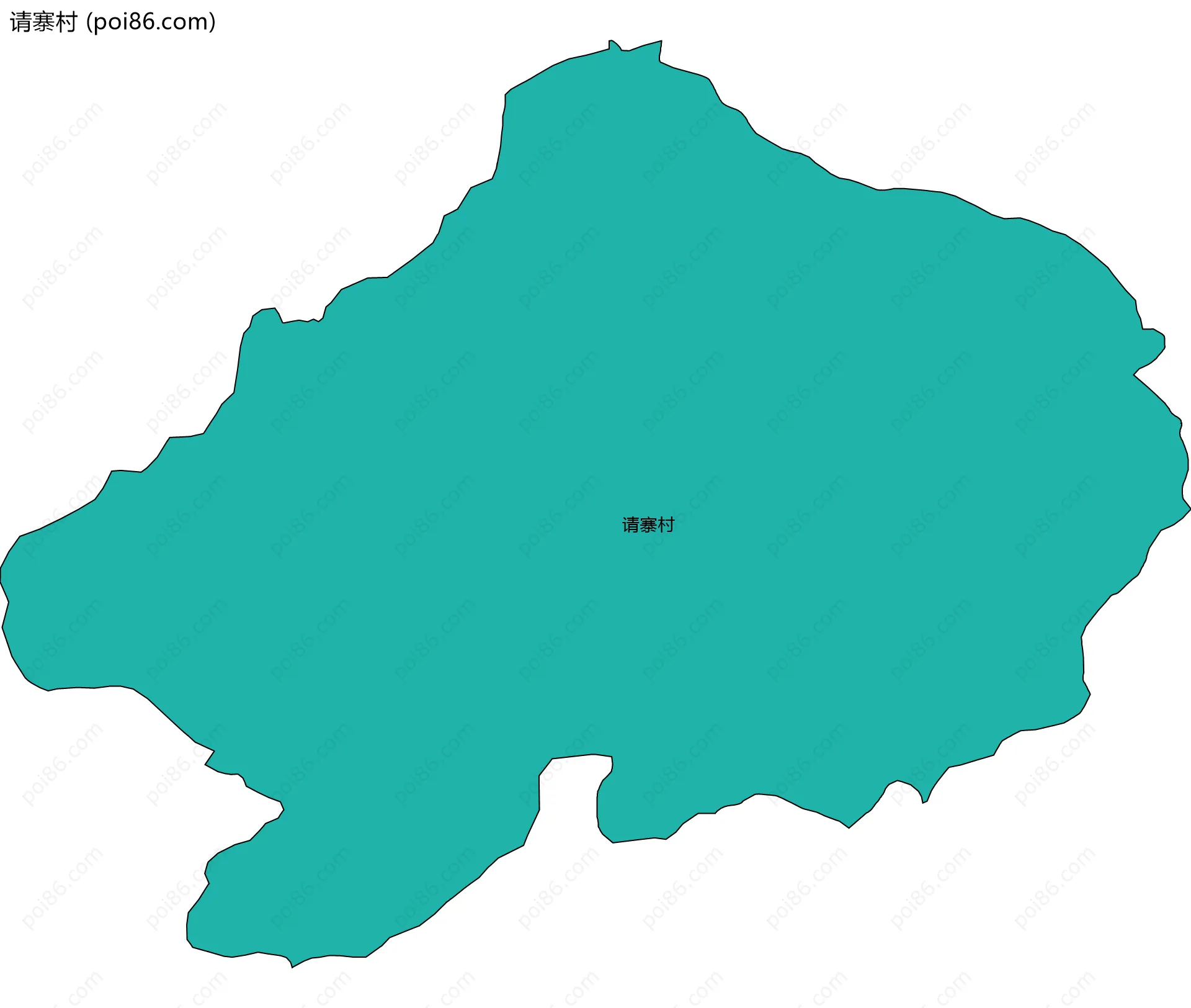 请寨村边界地图