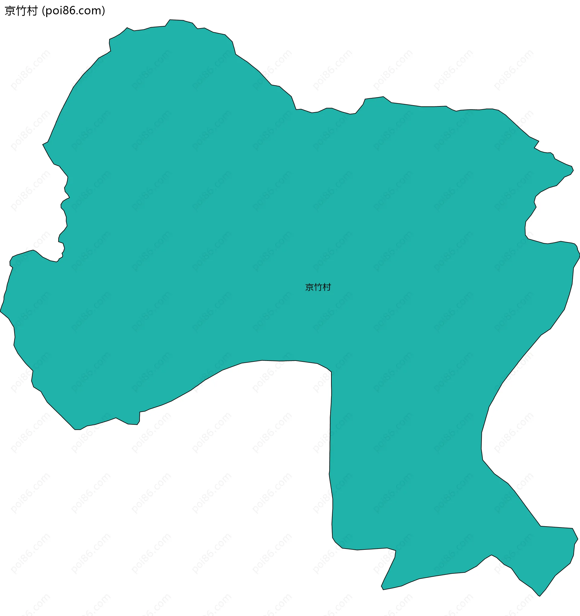 京竹村边界地图