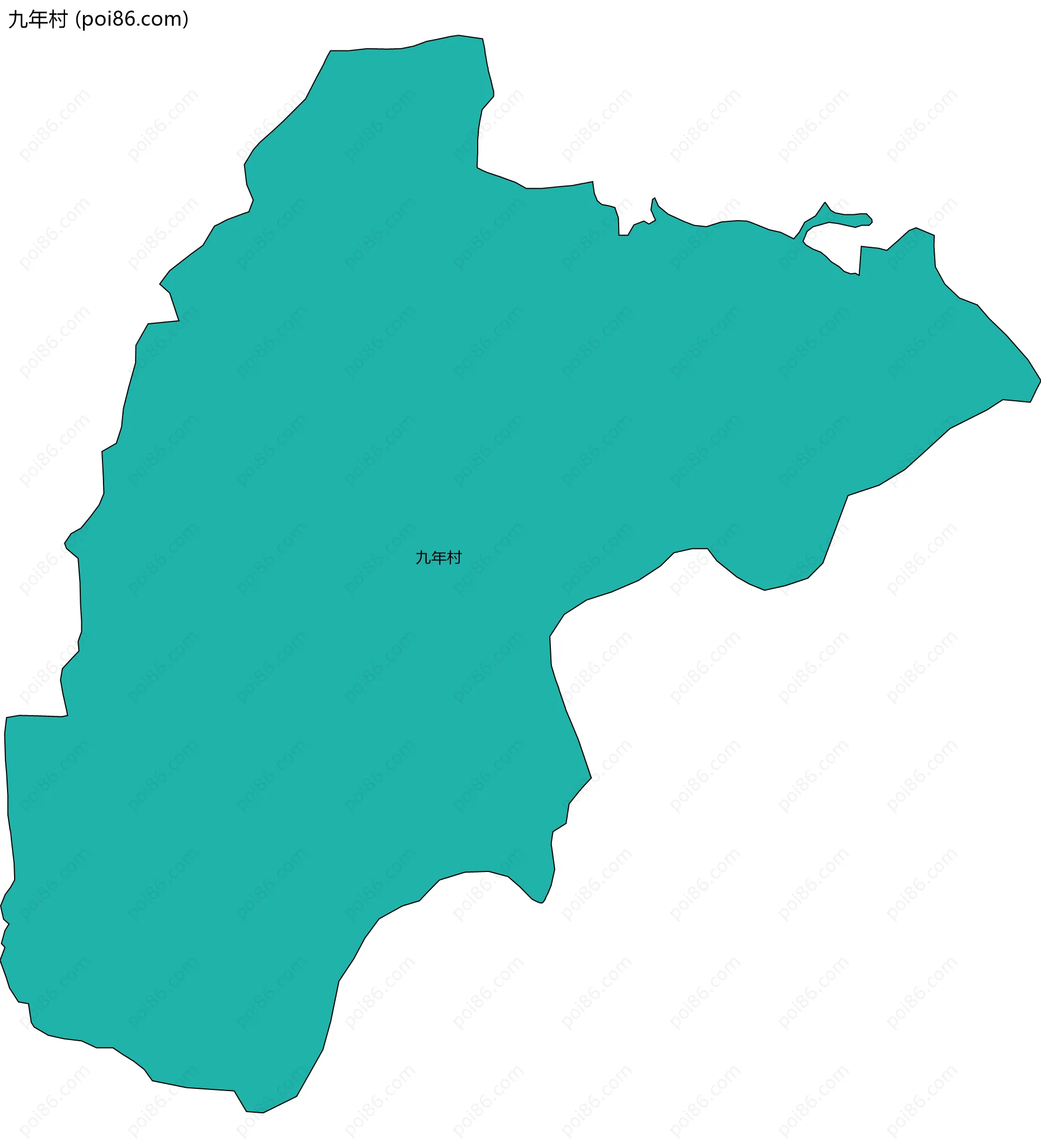 九年村边界地图