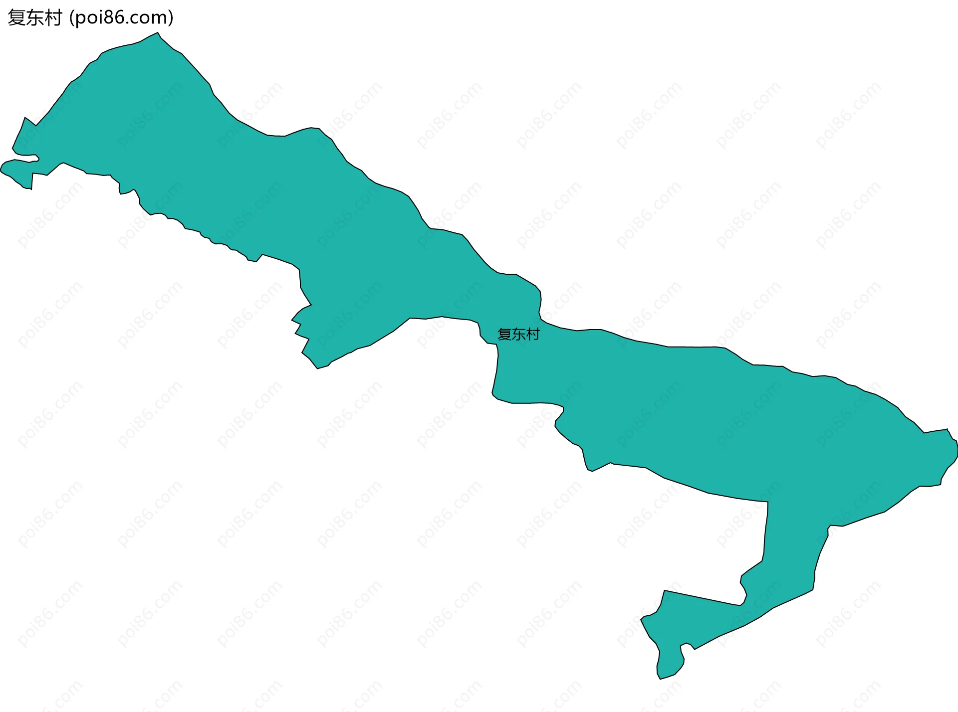 复东村边界地图
