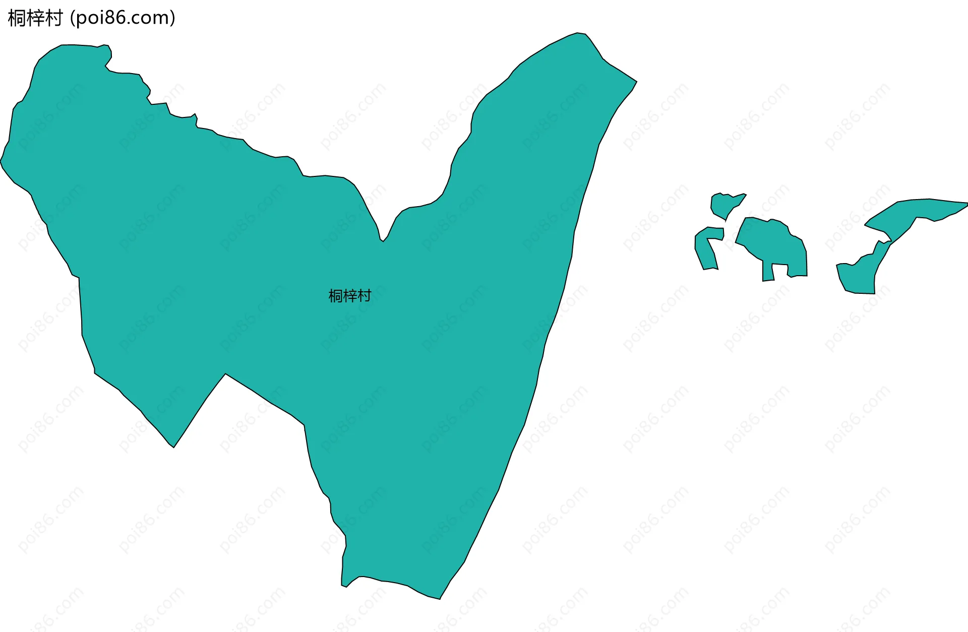 桐梓村边界地图