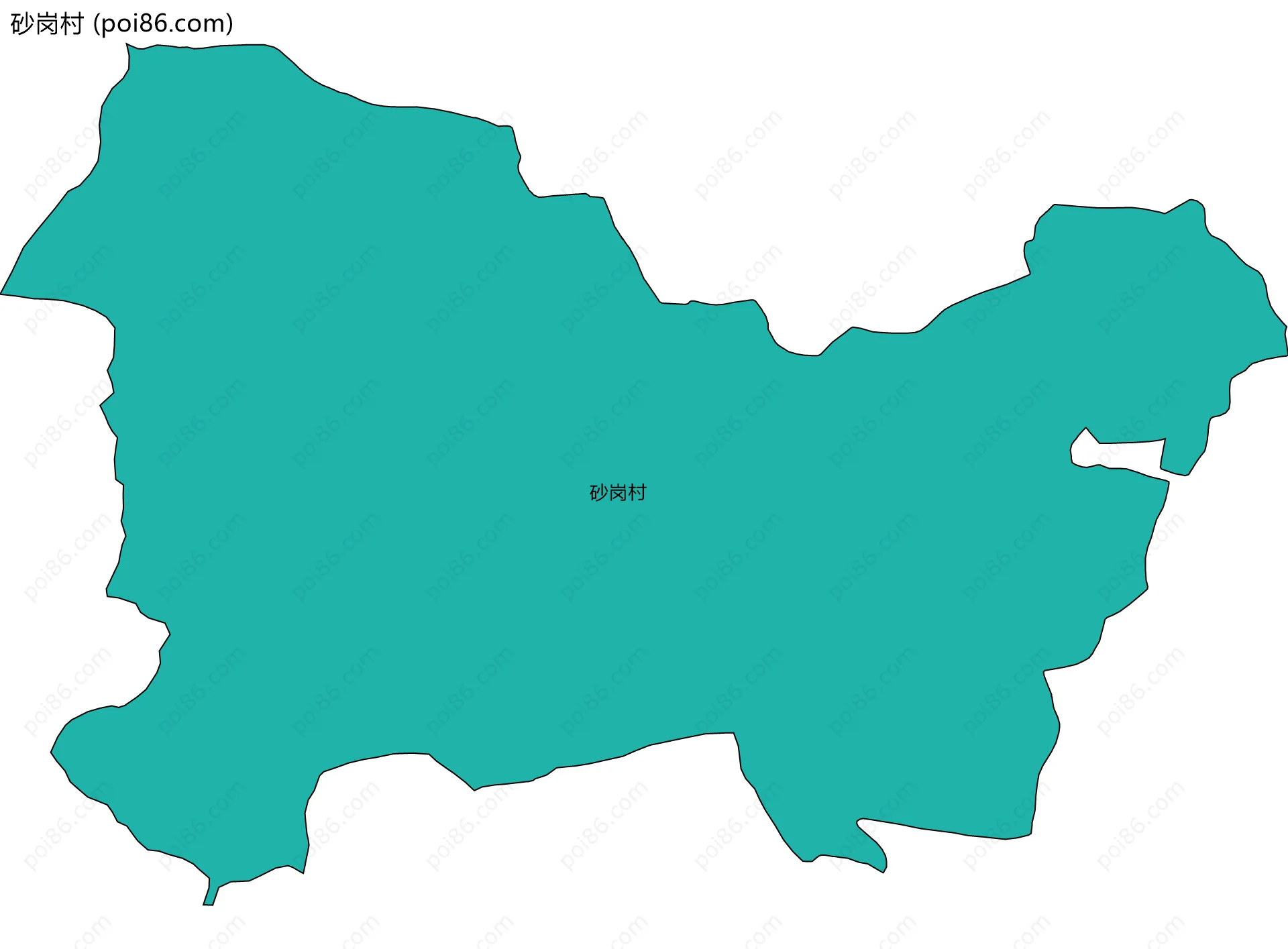 砂岗村边界地图