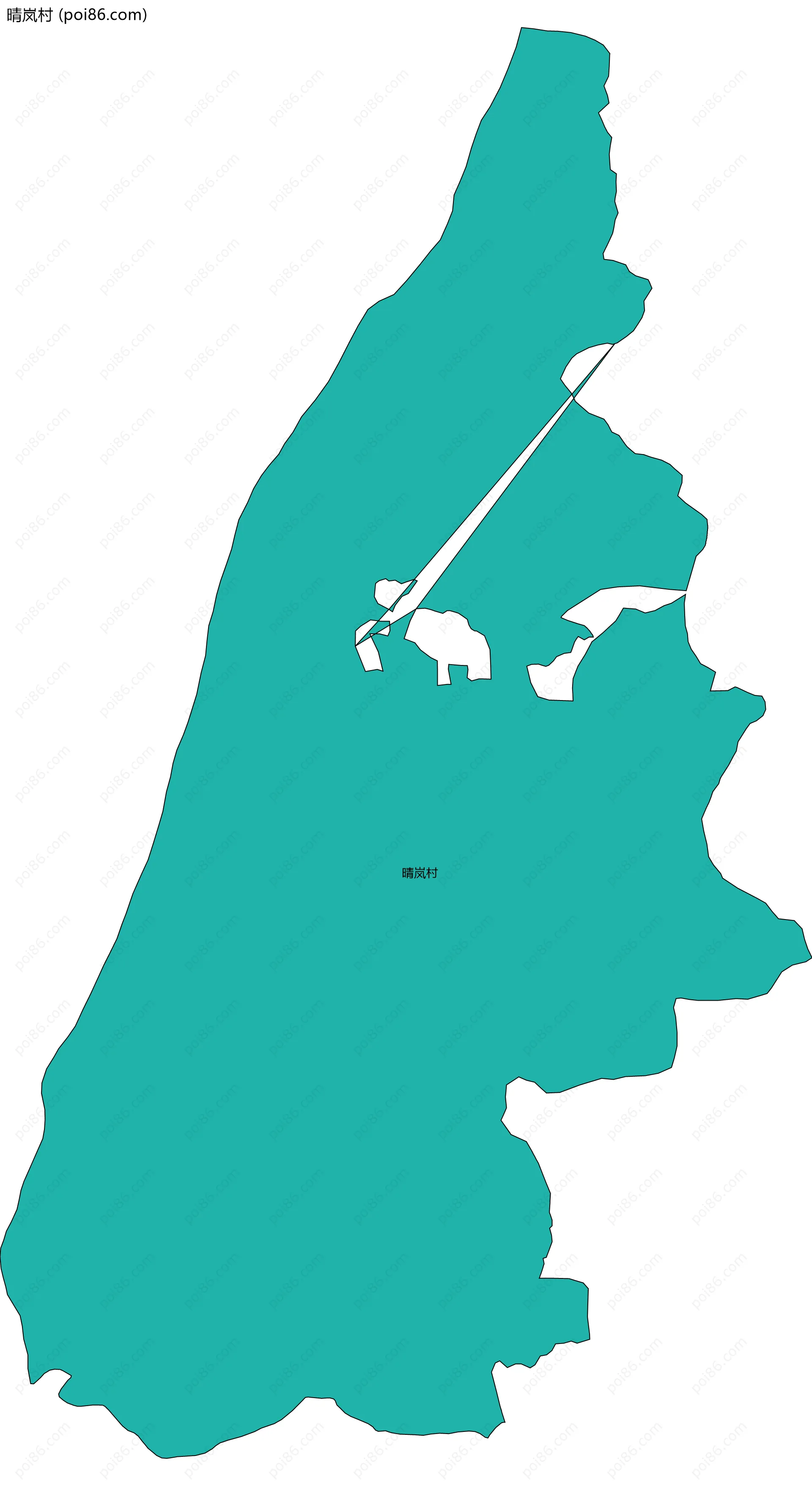 晴岚村边界地图