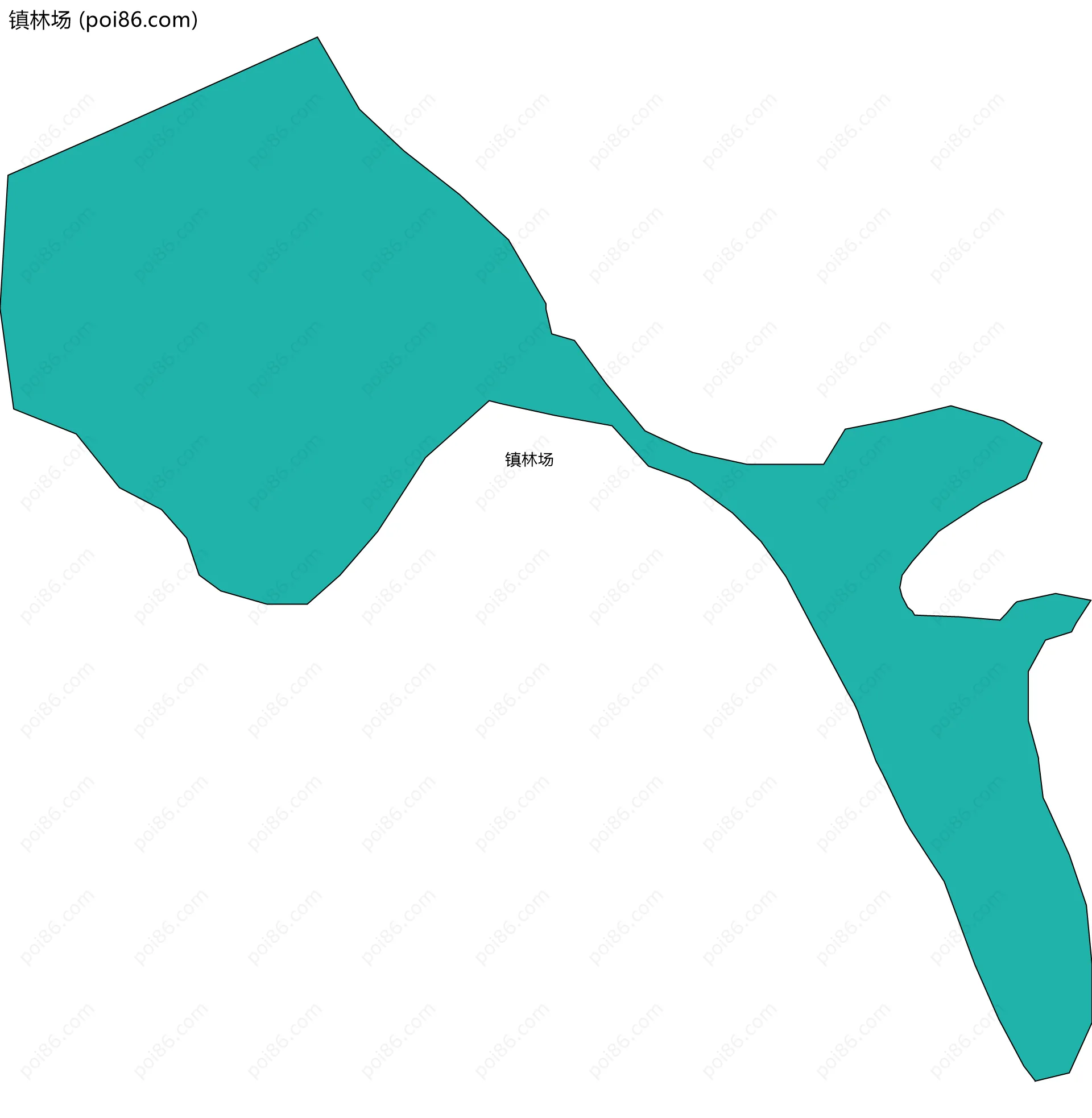 镇林场边界地图