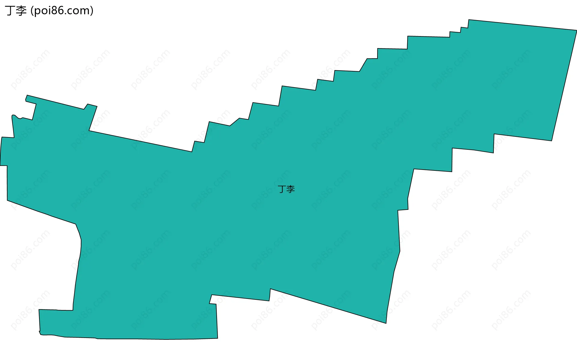 丁李边界地图