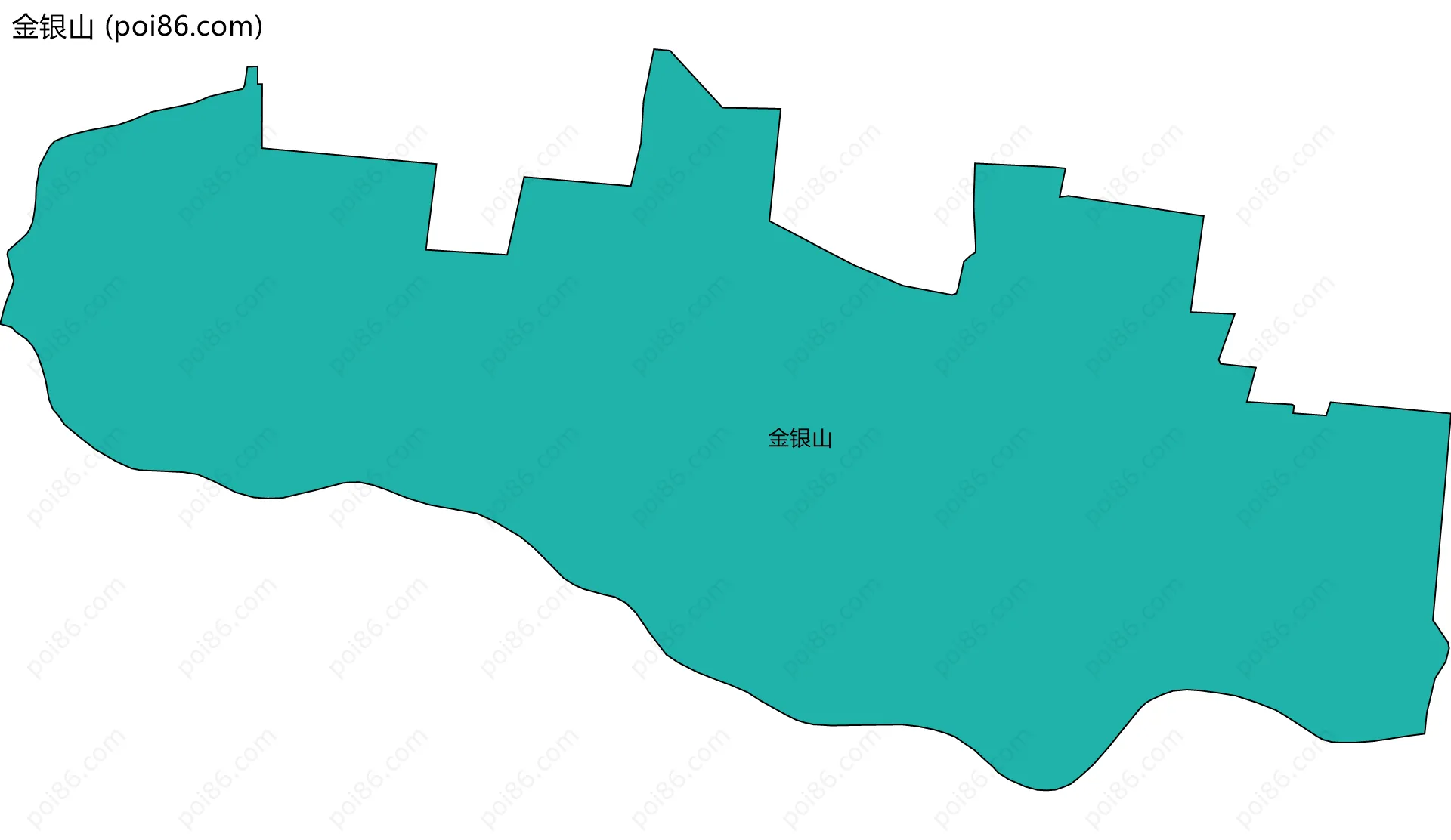 金银山边界地图