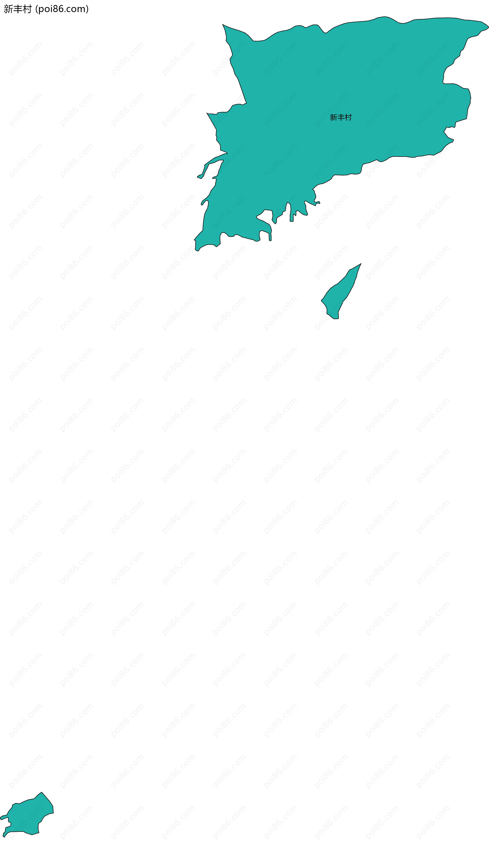 新丰村边界地图