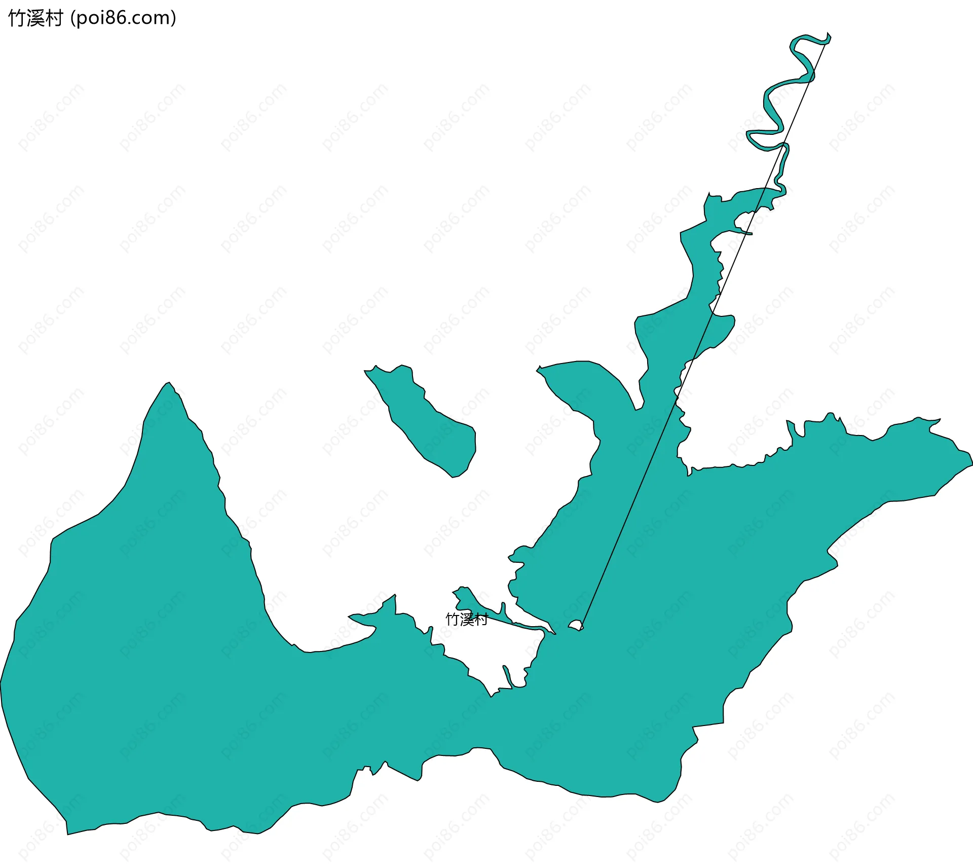 竹溪村边界地图