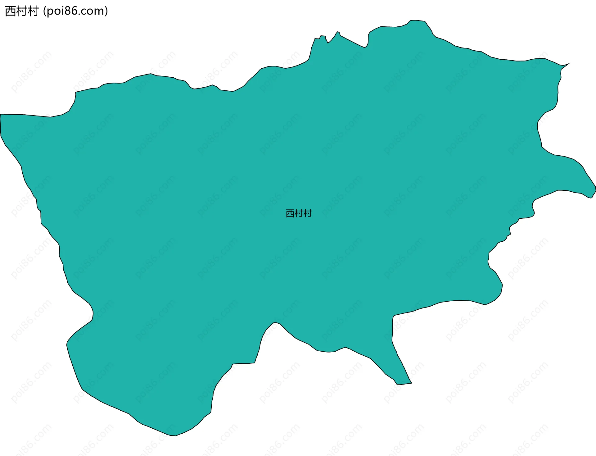 西村村边界地图