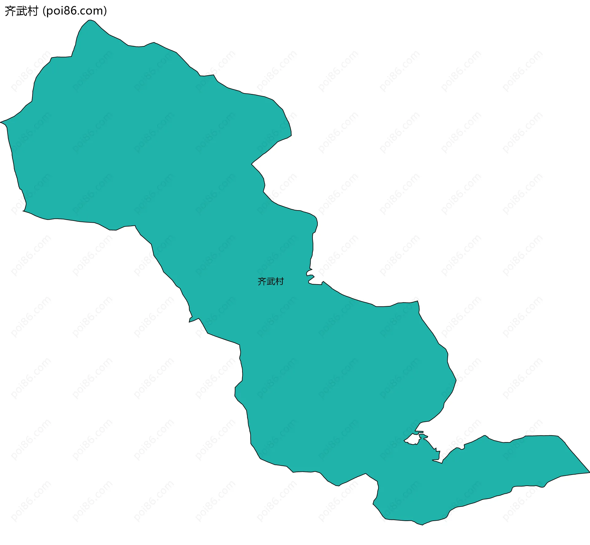 齐武村边界地图