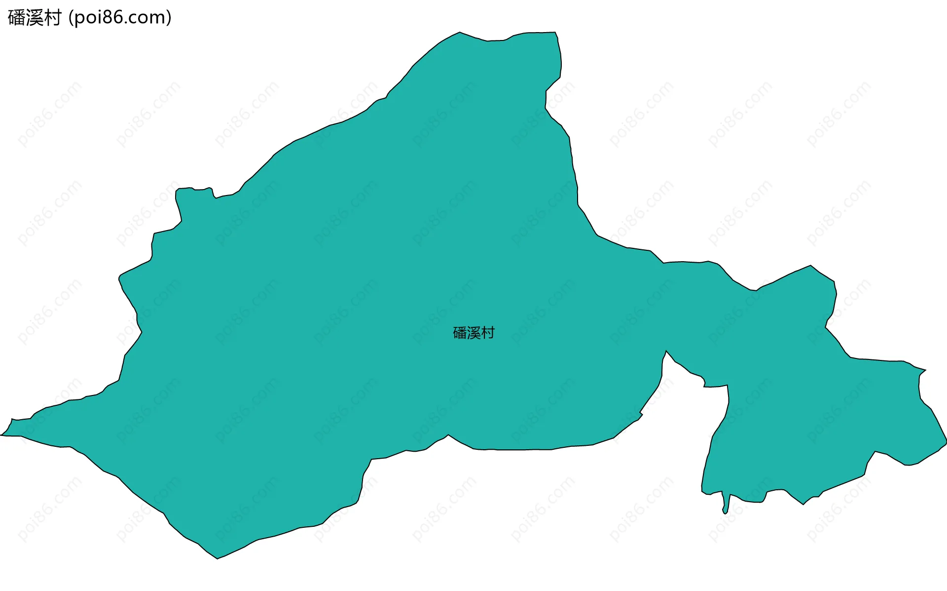 磻溪村边界地图