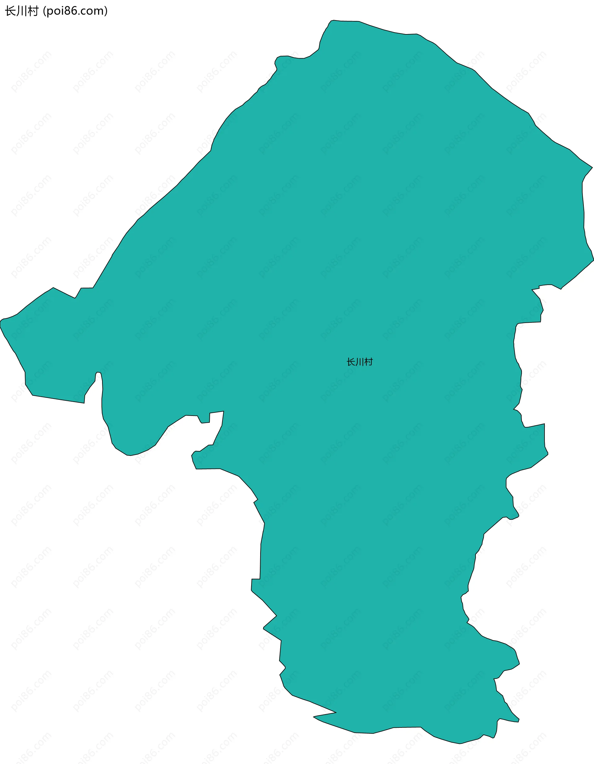 长川村边界地图