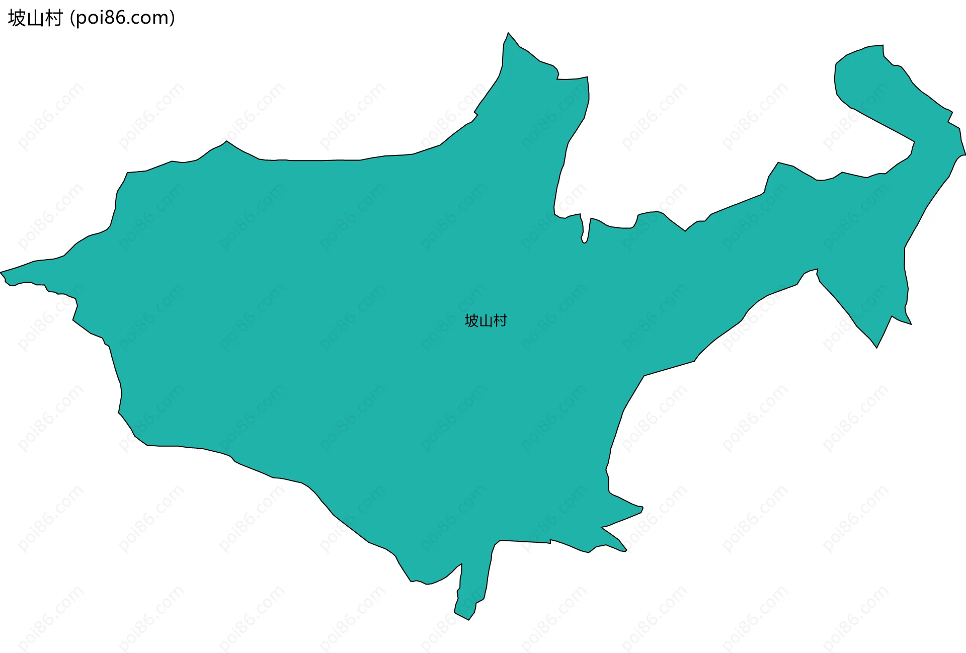 坡山村边界地图