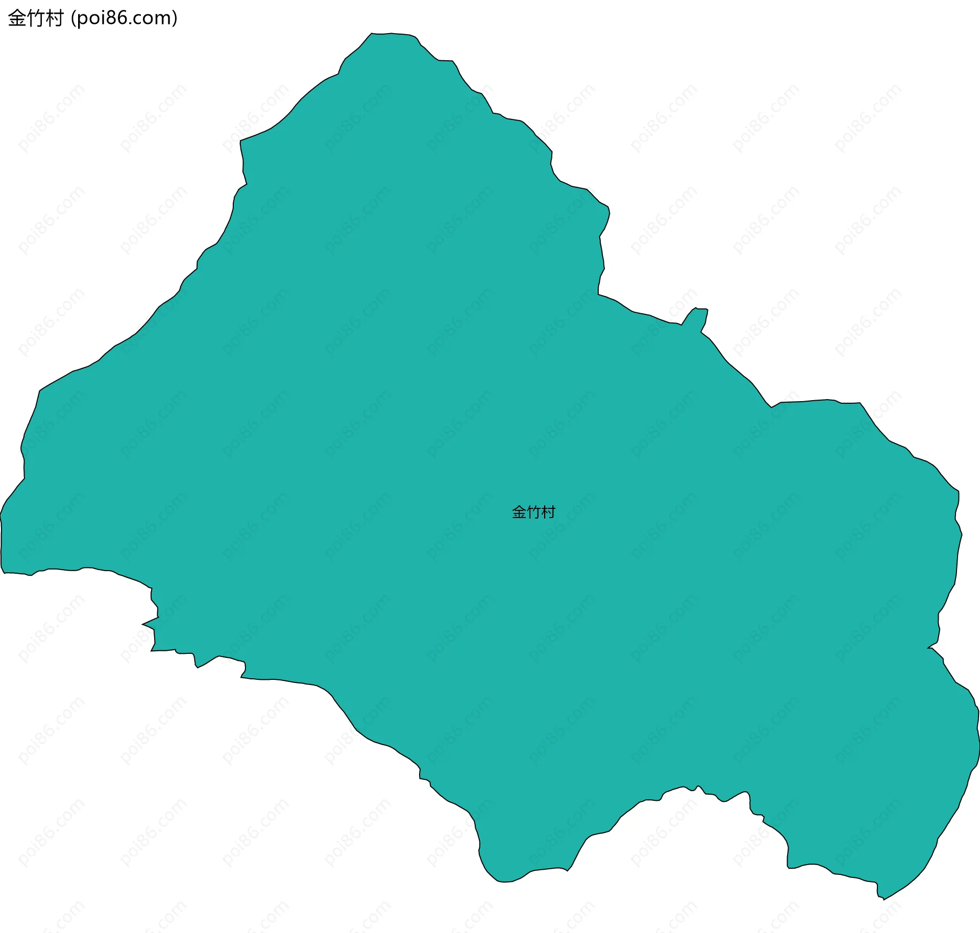 金竹村边界地图