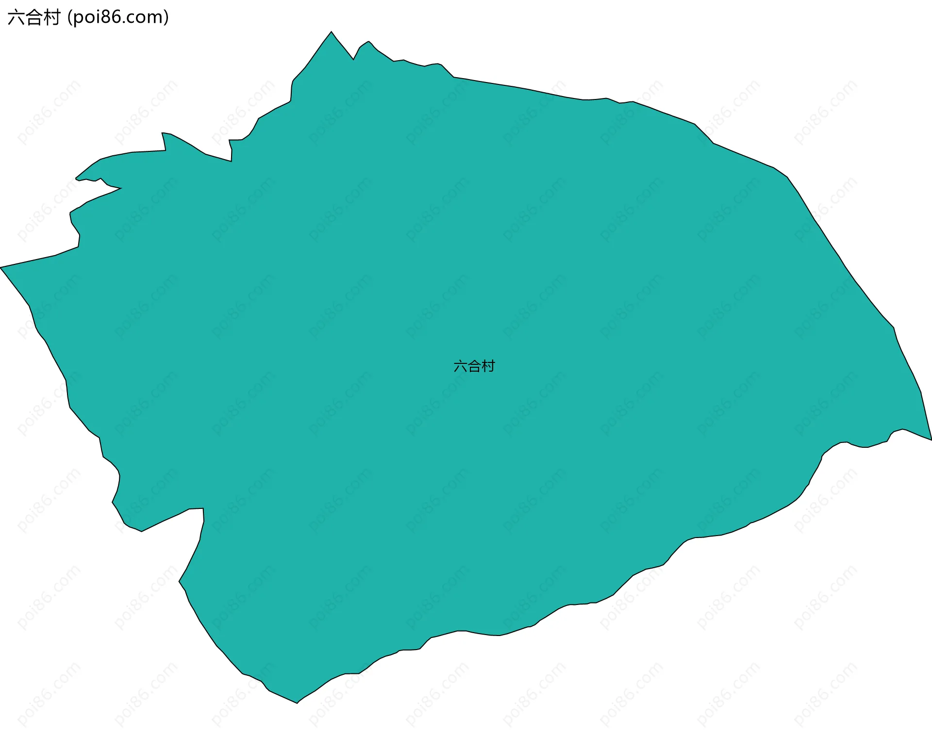 六合村边界地图