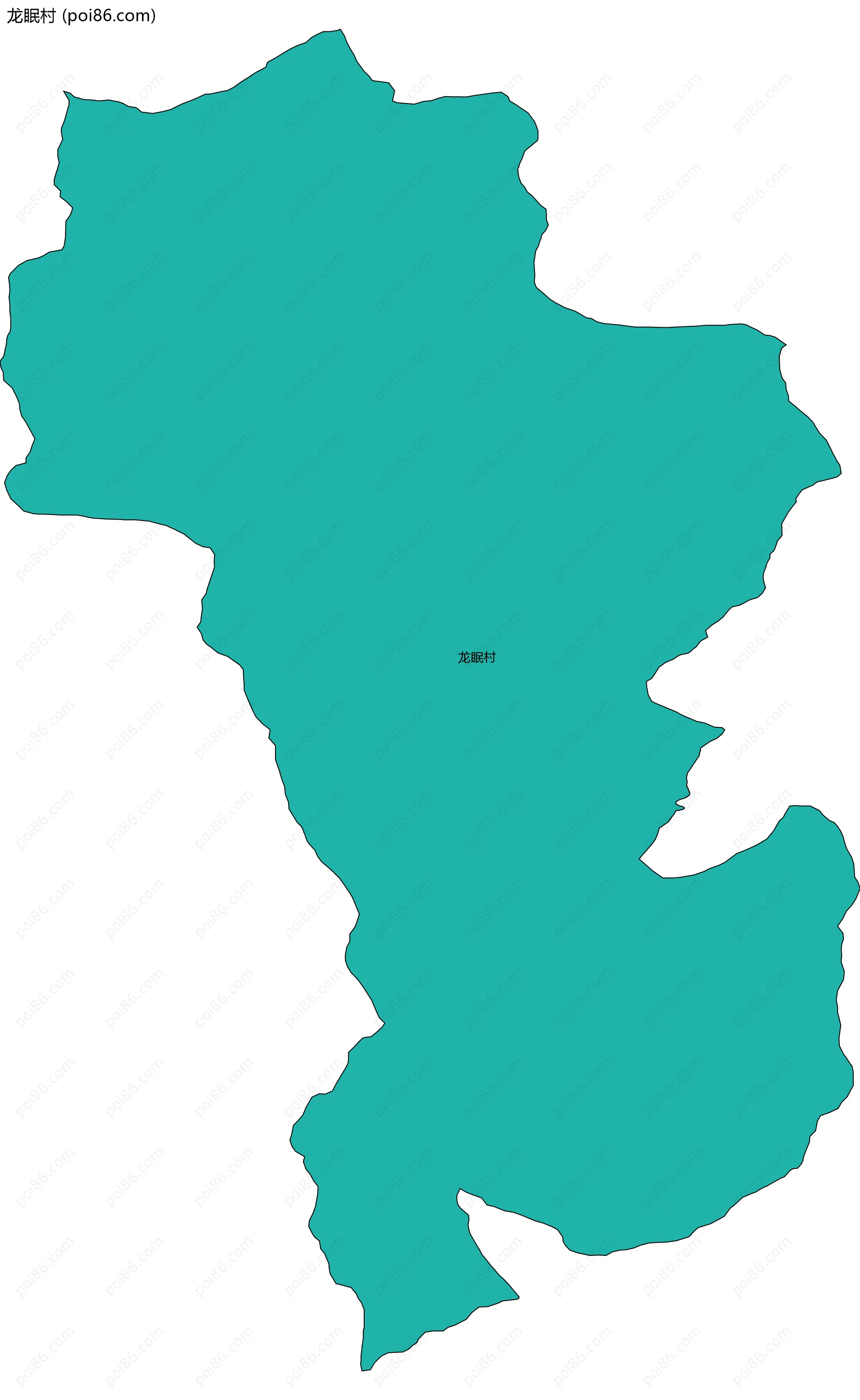 龙眠村边界地图