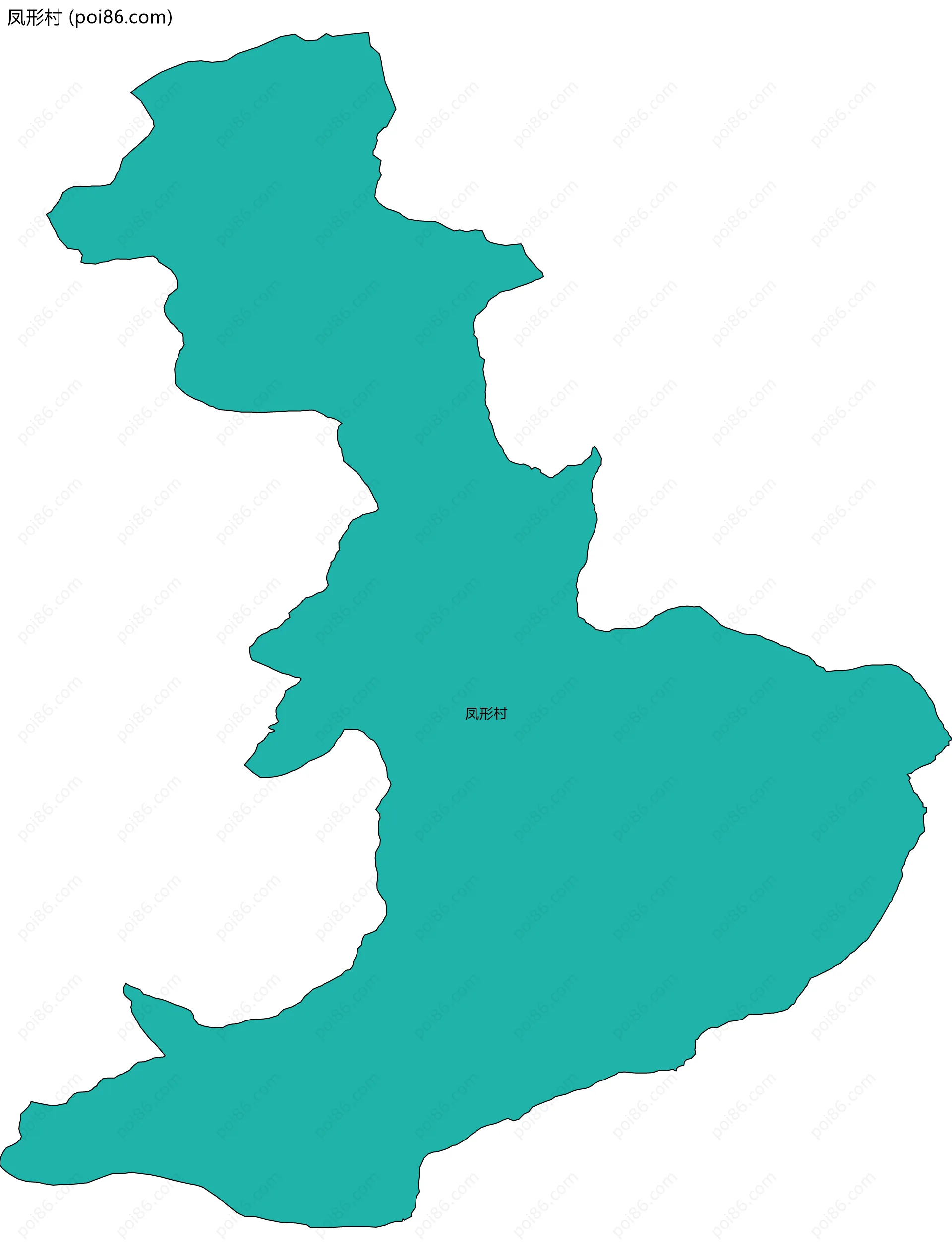 凤形村边界地图