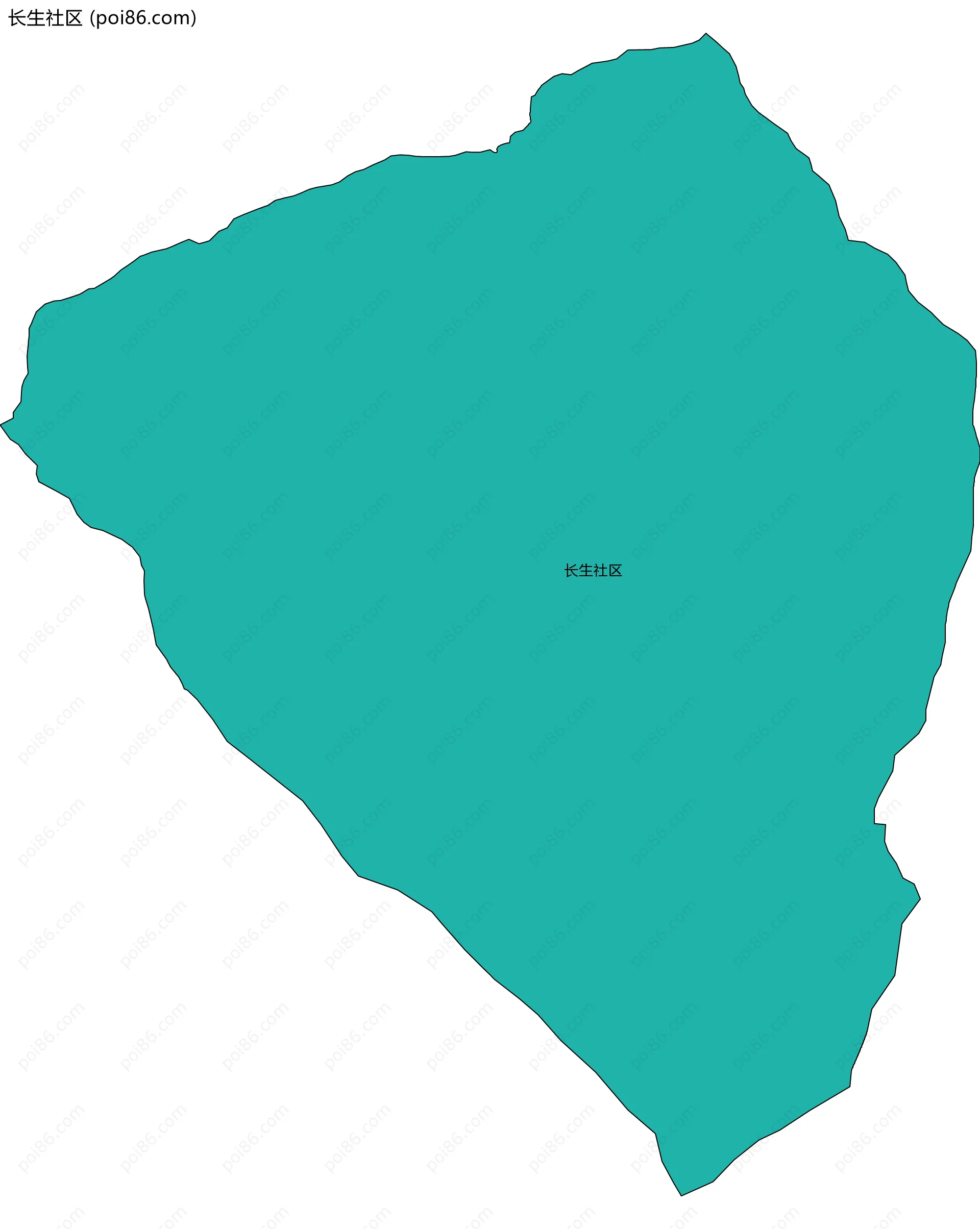 长生社区边界地图