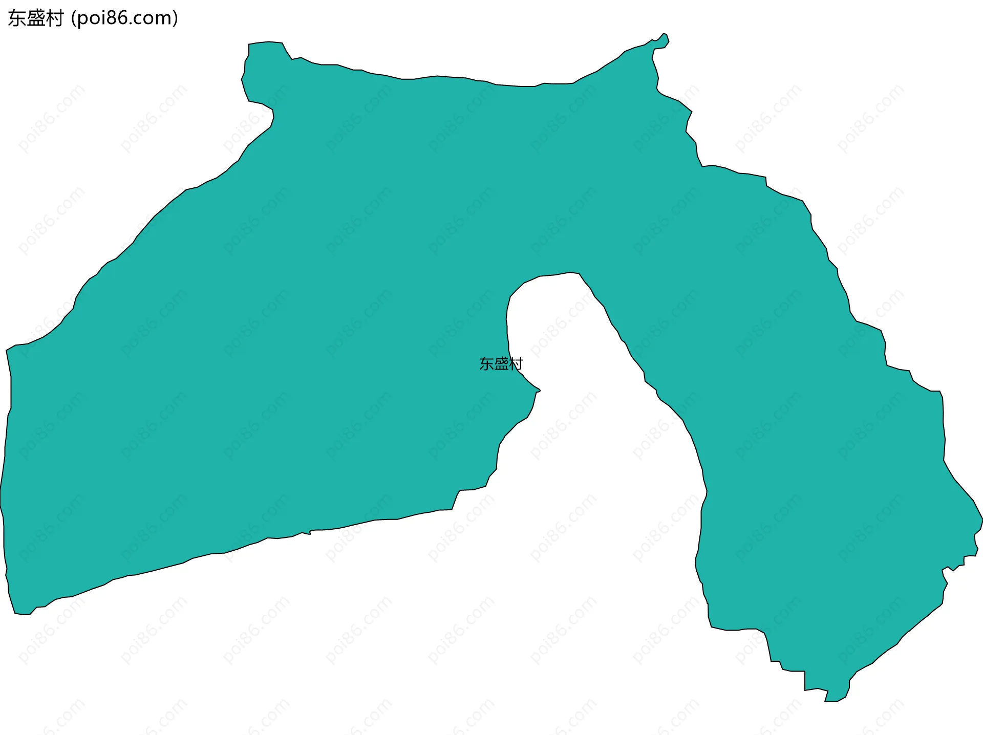 东盛村边界地图