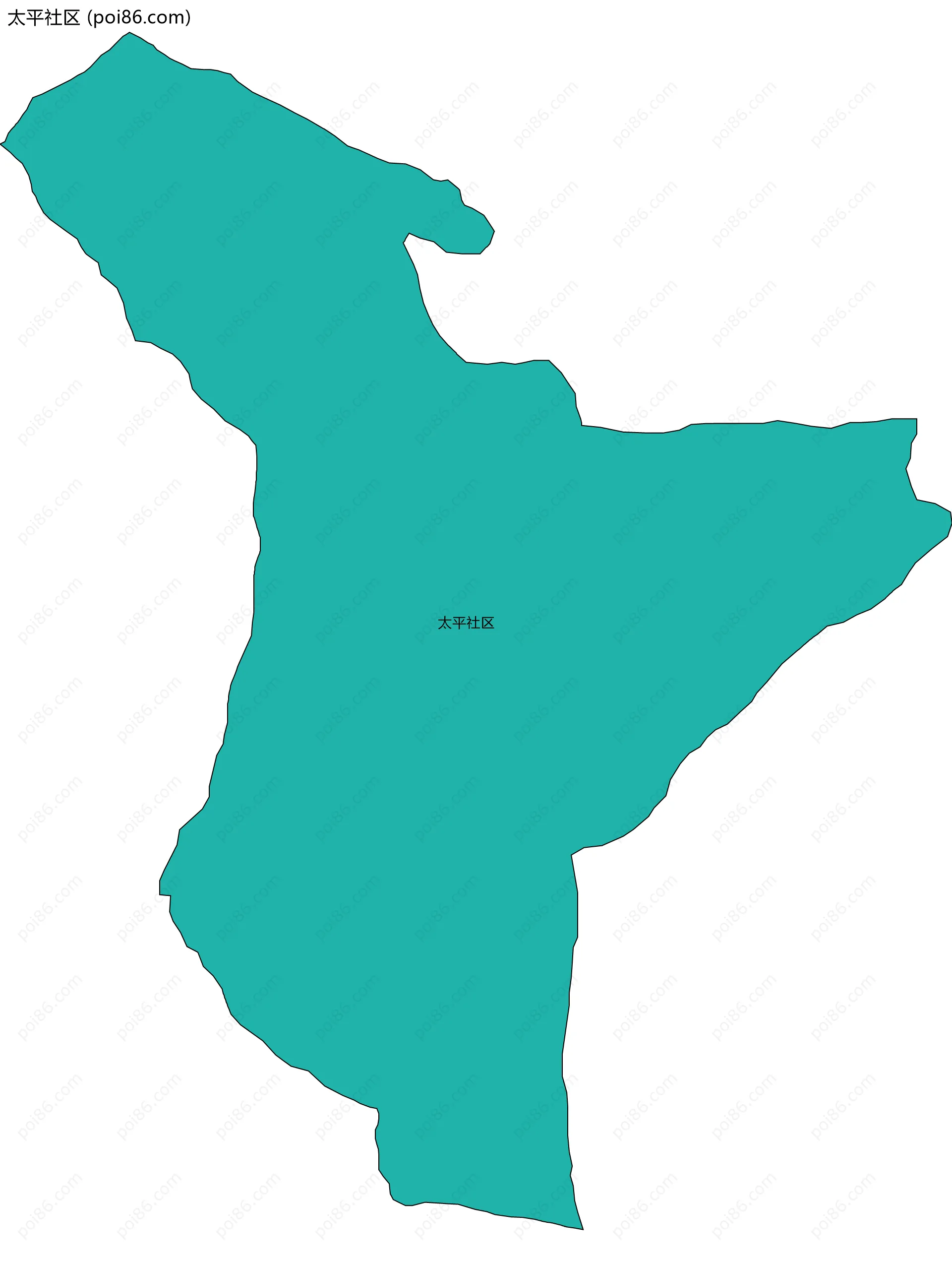 太平社区边界地图