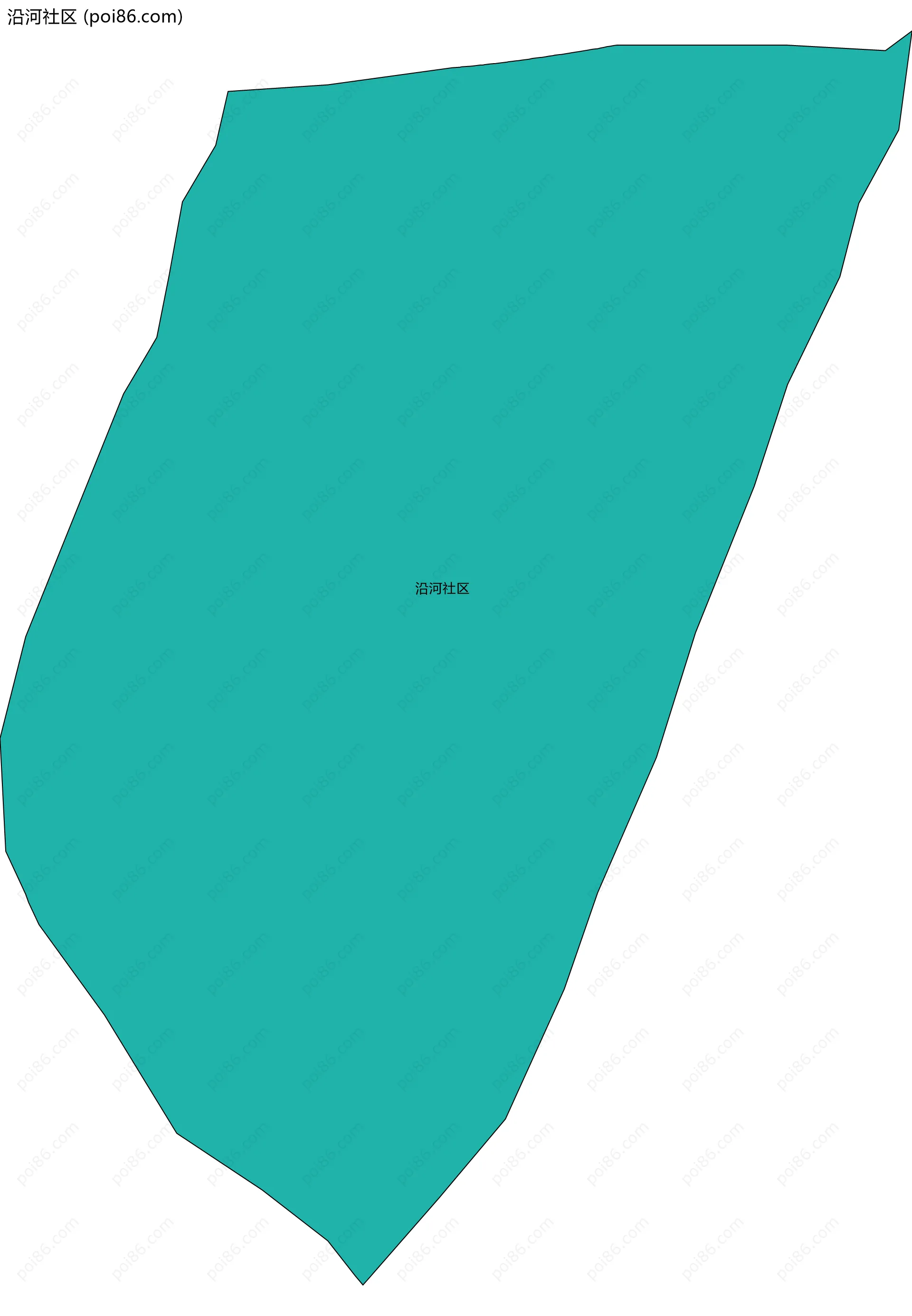 沿河社区边界地图