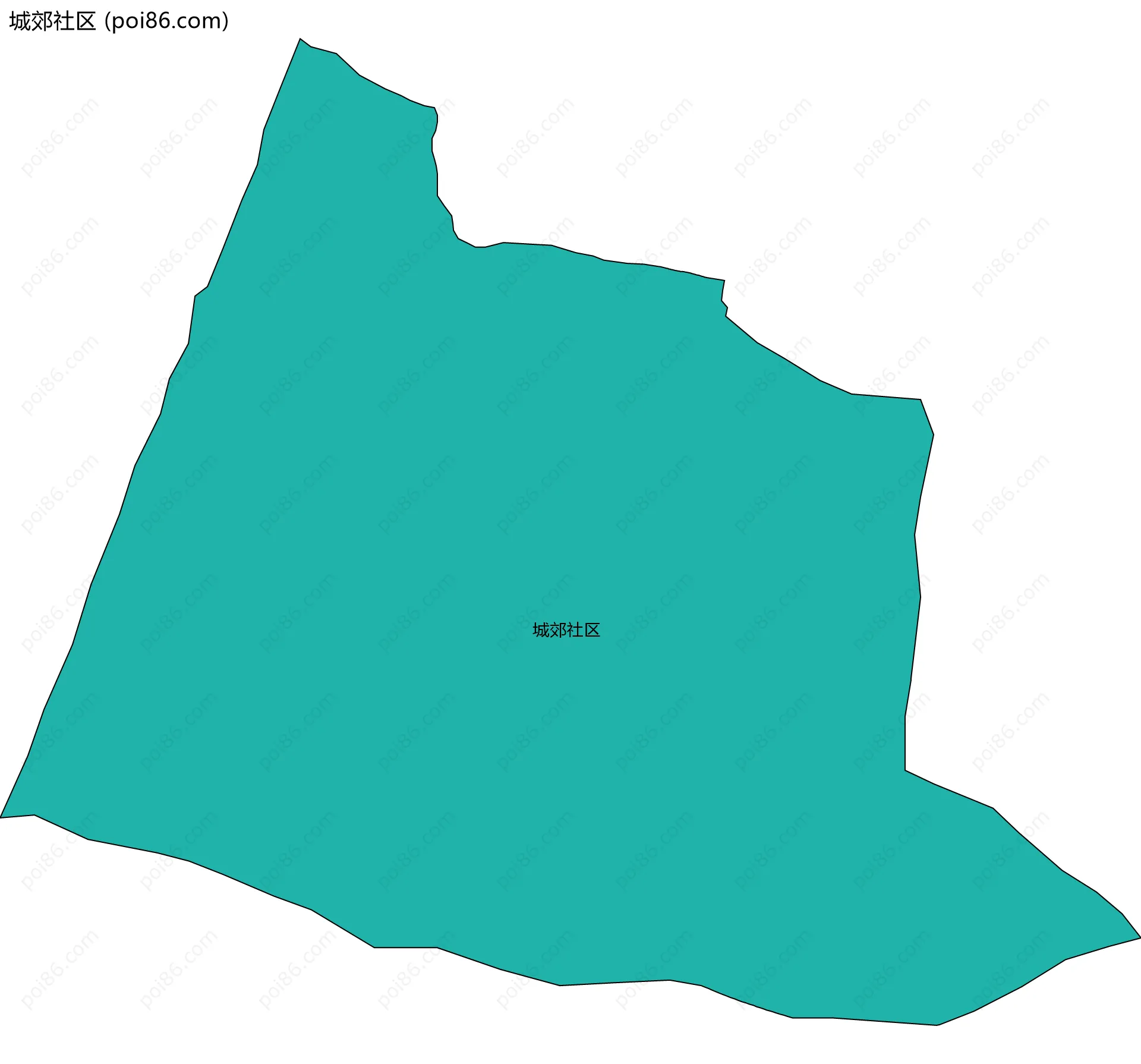 城郊社区边界地图