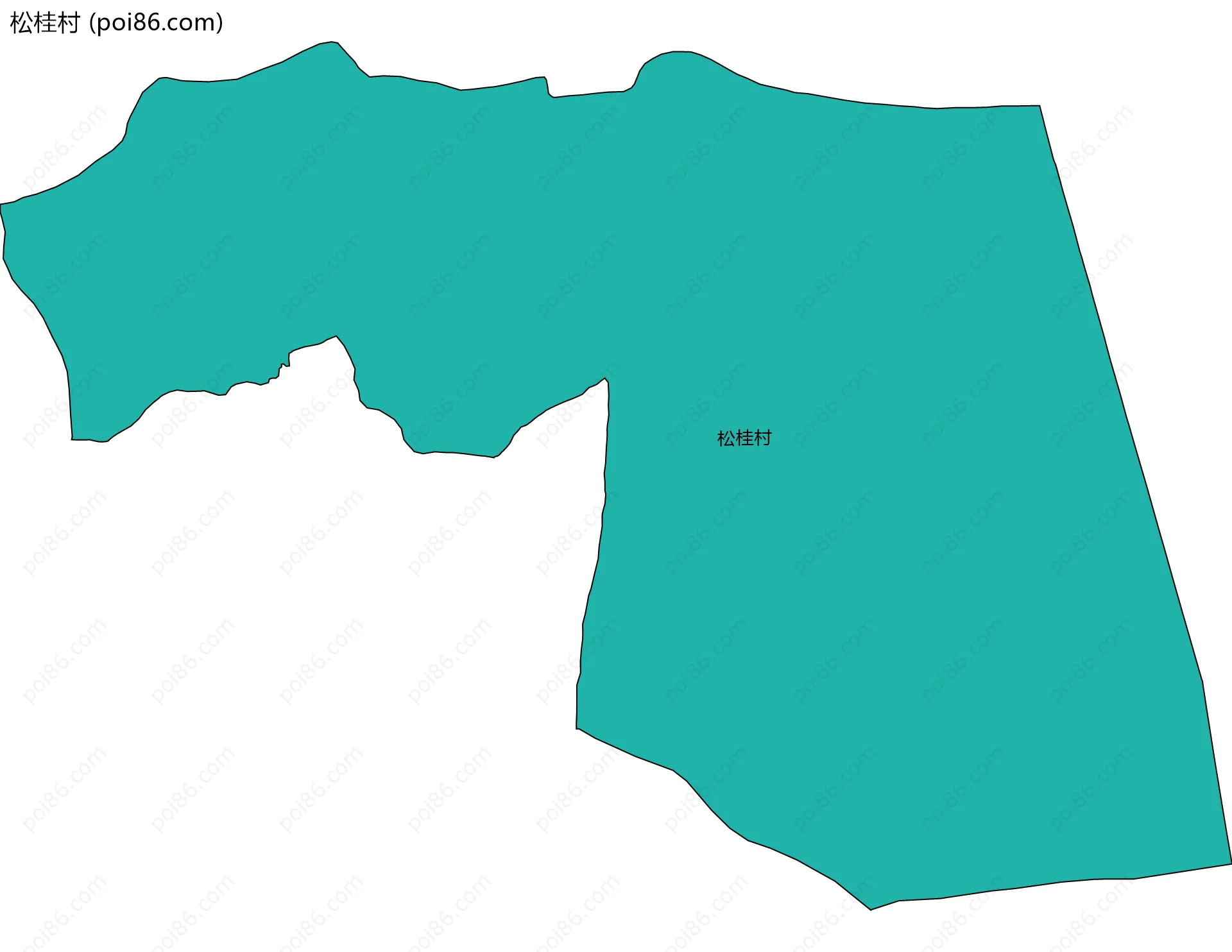 松桂村边界地图