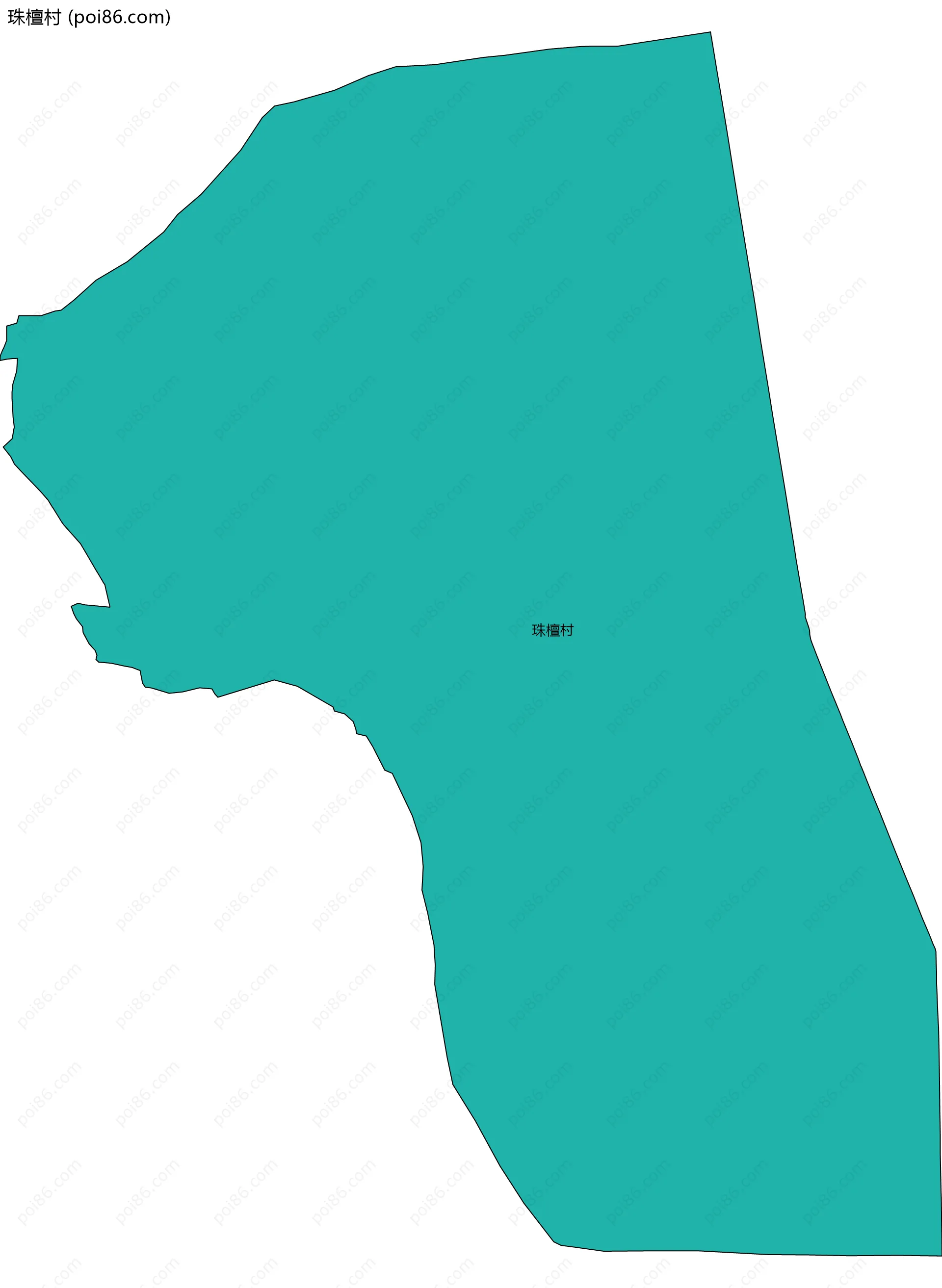 珠檀村边界地图