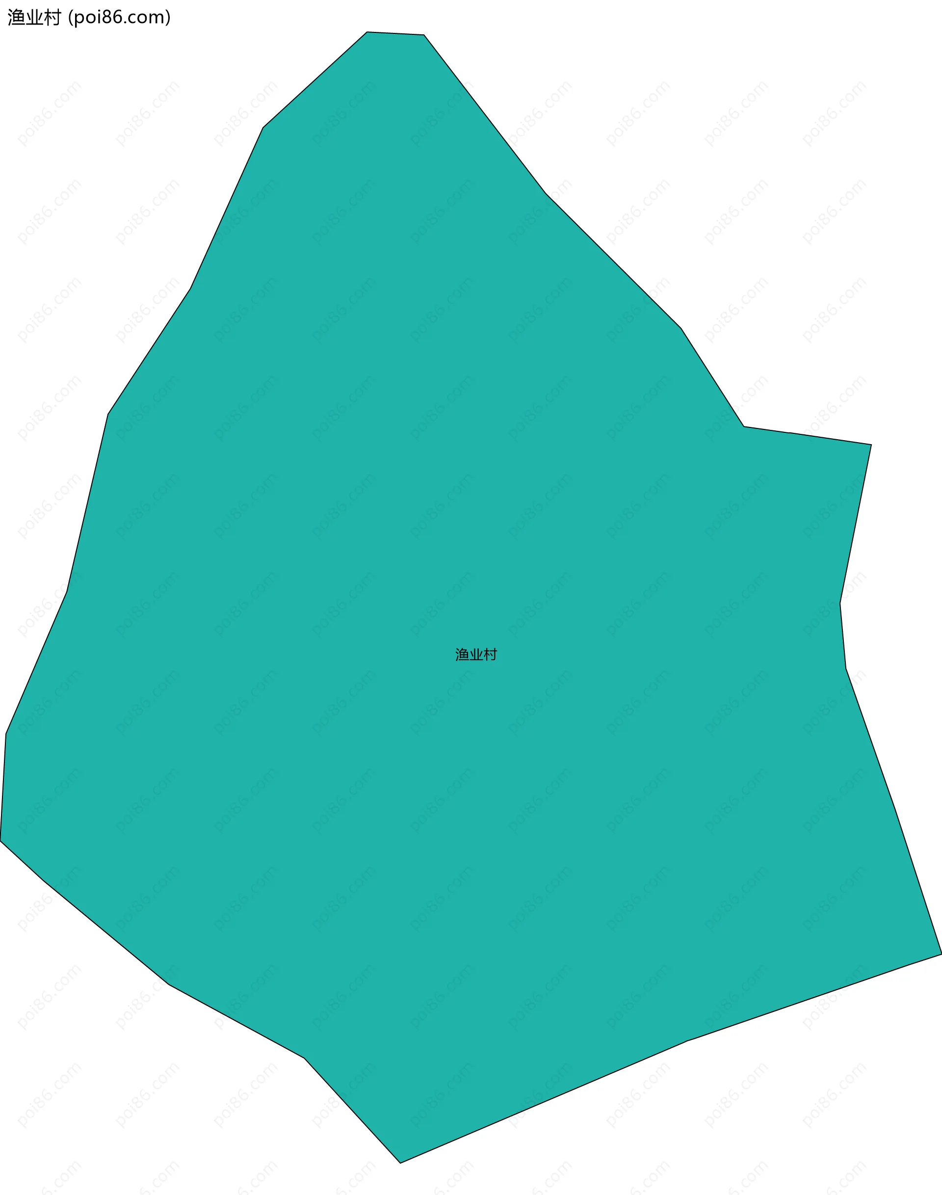 渔业村边界地图