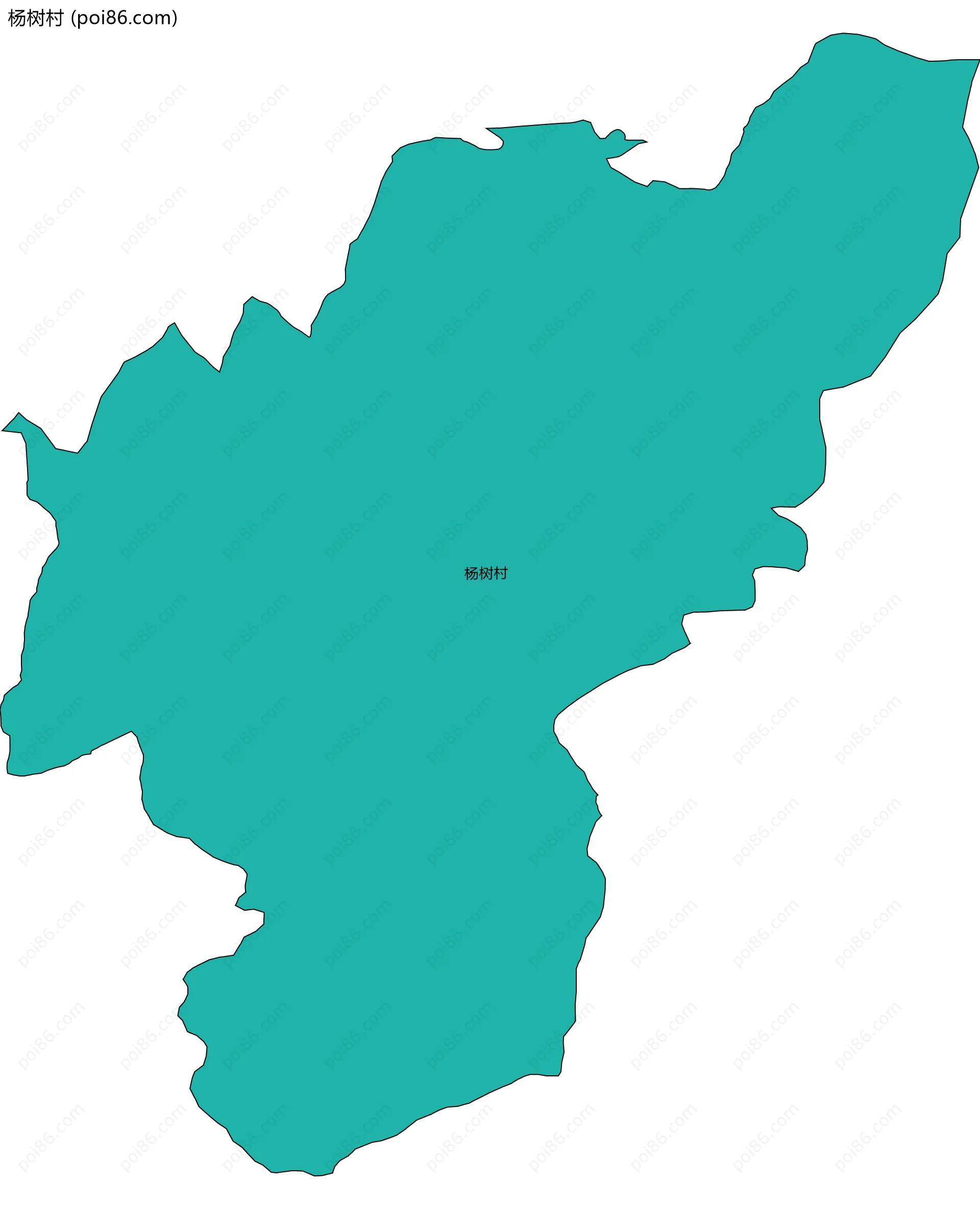 杨树村边界地图