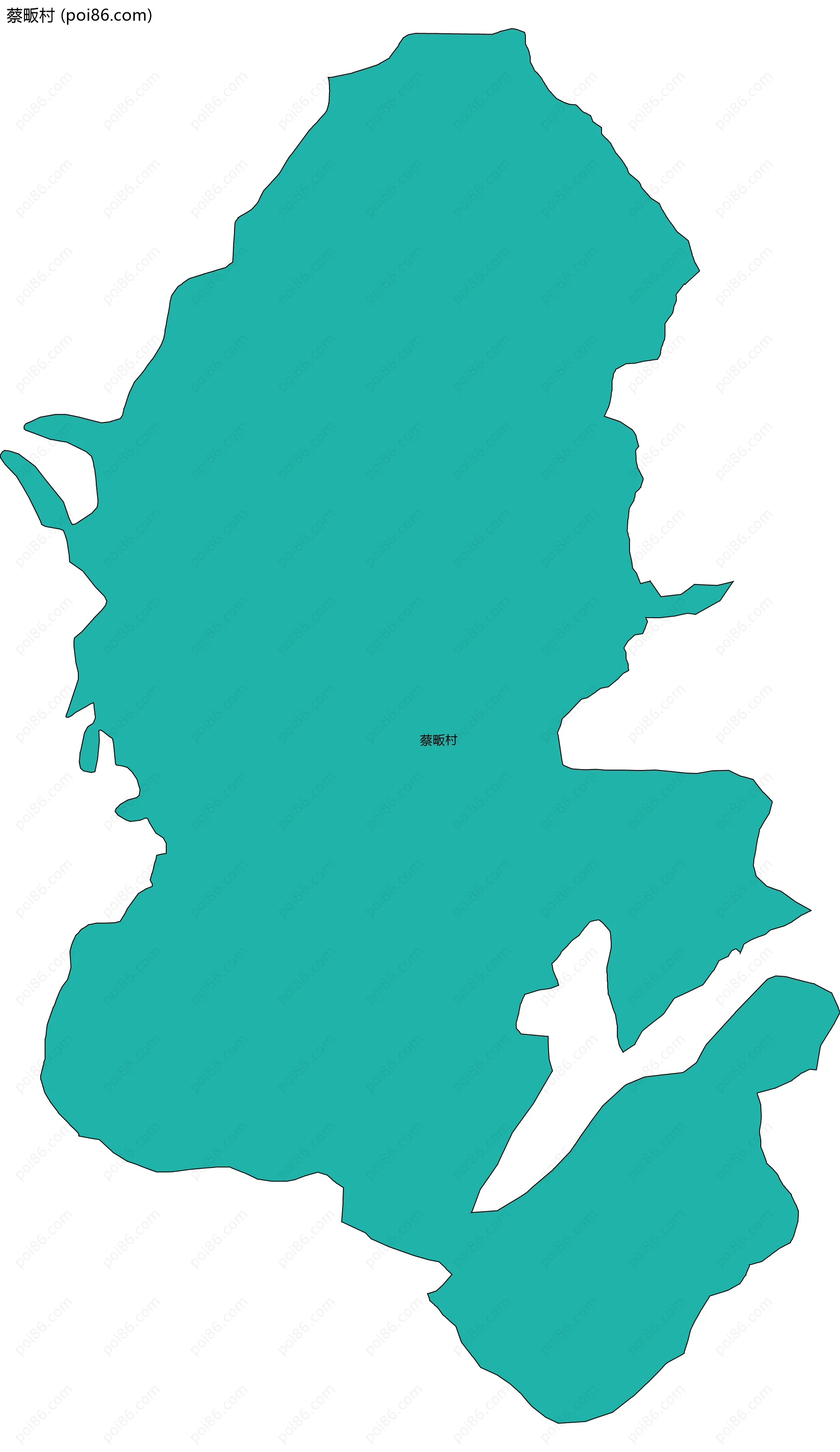 蔡畈村边界地图