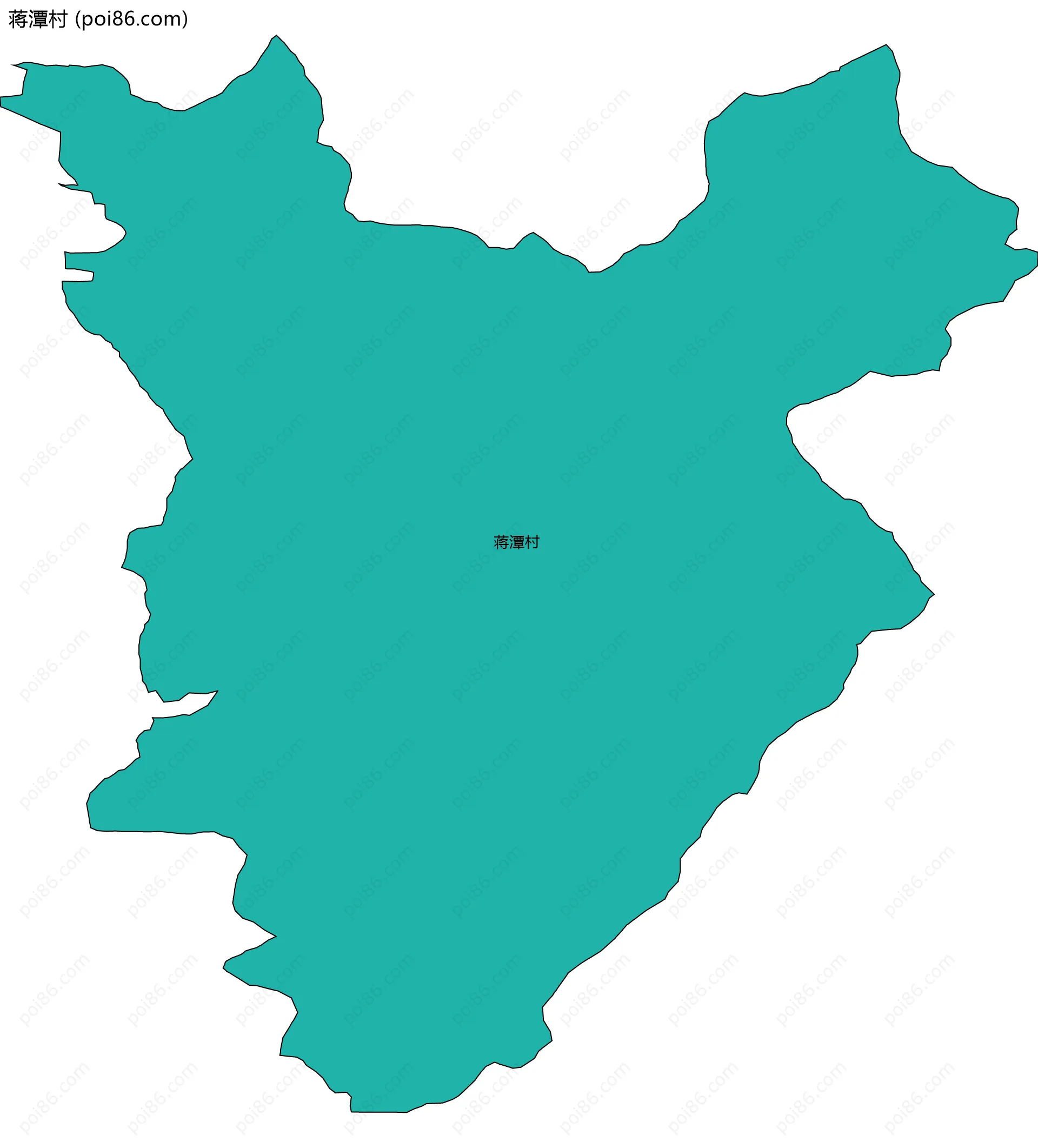 蒋潭村边界地图